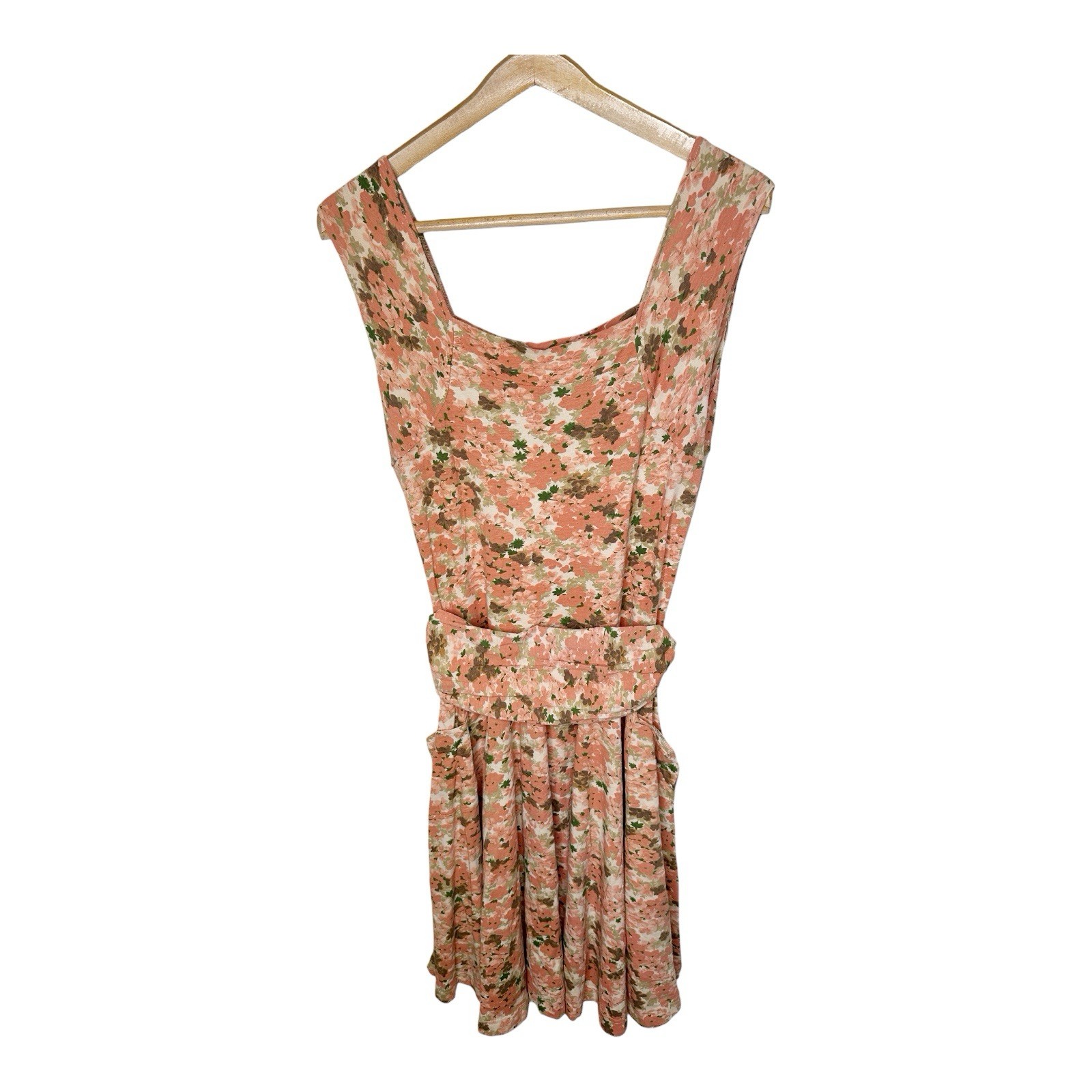 Effie’s Heart Sonnet Dress Size 2X Penny Lane Floral Print Square Neck Pockets