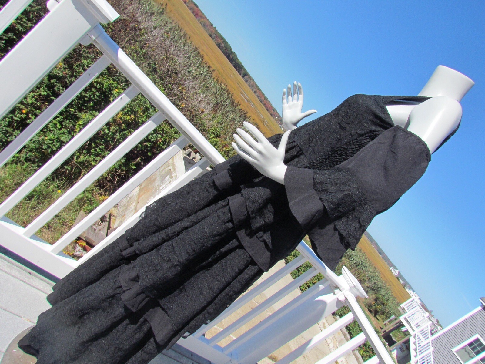 NEW M Pyramid Collection dress black lace wench Ren fair costume gothic sexy hot