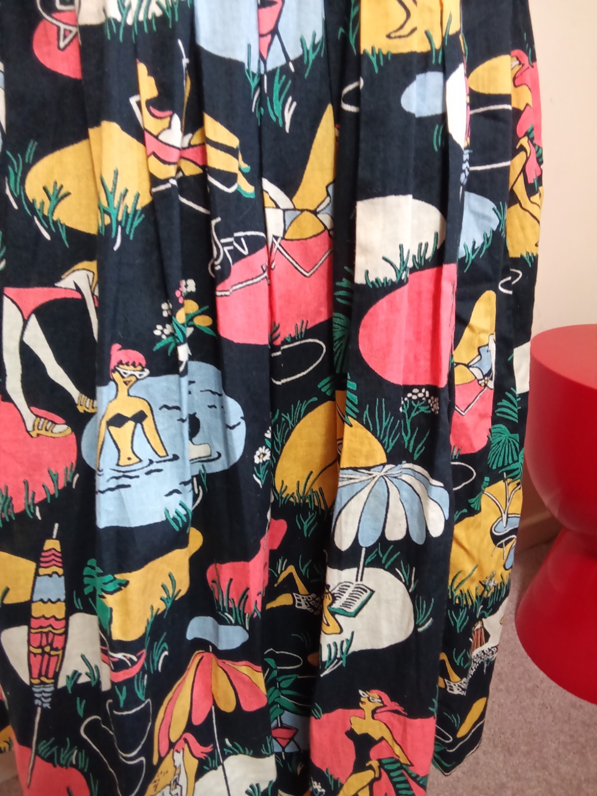 Emily and Fin Sundress Medium 12 Beach Lady Pool Print Summer Dress Pockets
