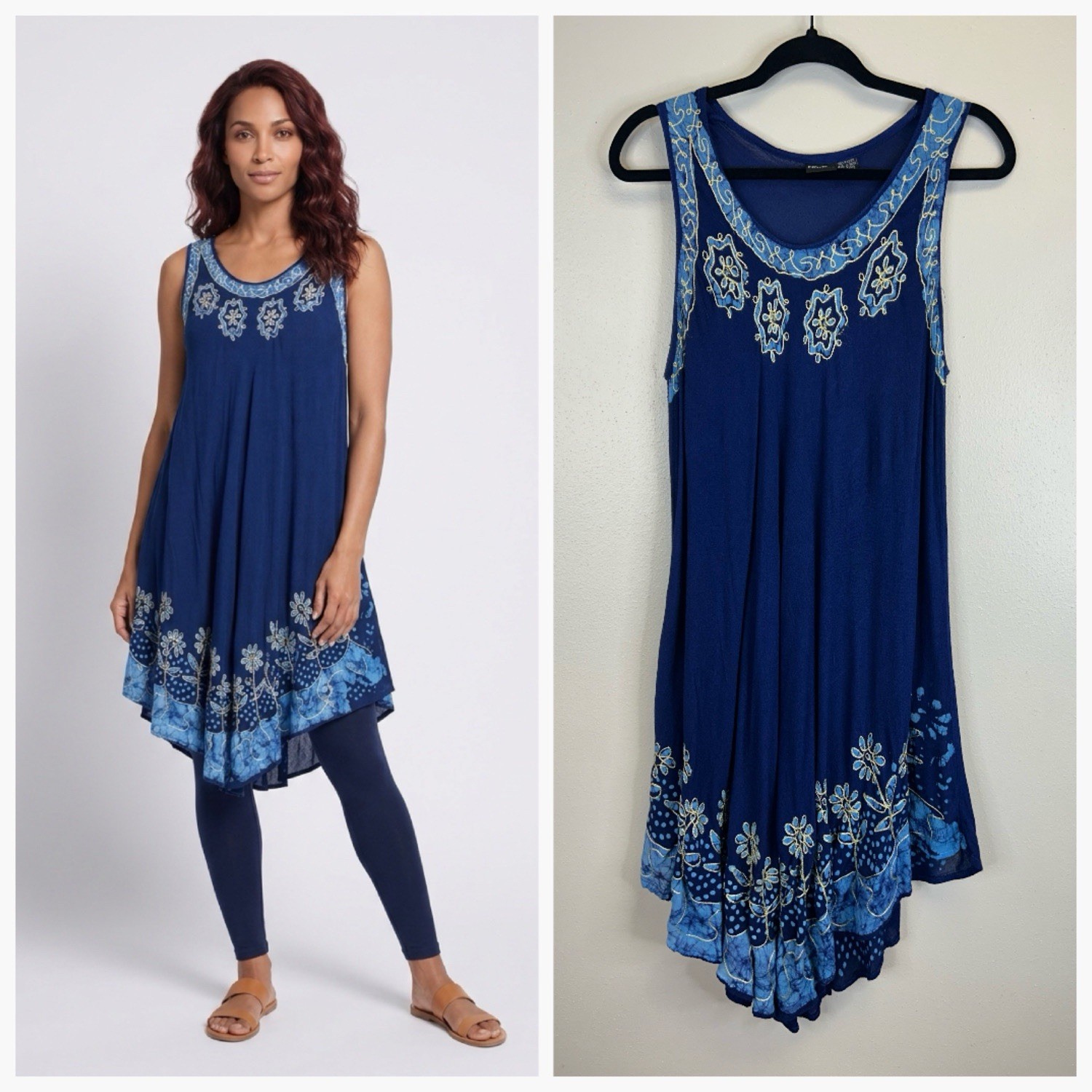 Fairy Hippie Flowy Embroidered Dress One Size Festival Beach Boho Travel Summer