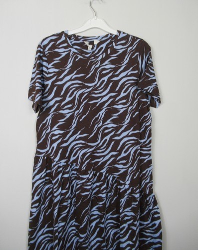 Marks & Spencer Womens Cotton Animal Print Midi Jersey T-Shirt Dress Size 8 – 20
