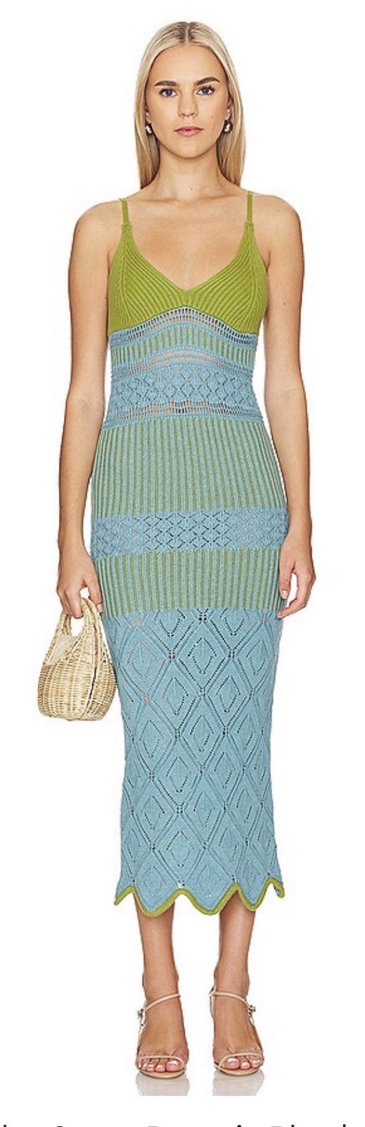 MISA Los Angeles Sezen Blue Dress Small Retail $400