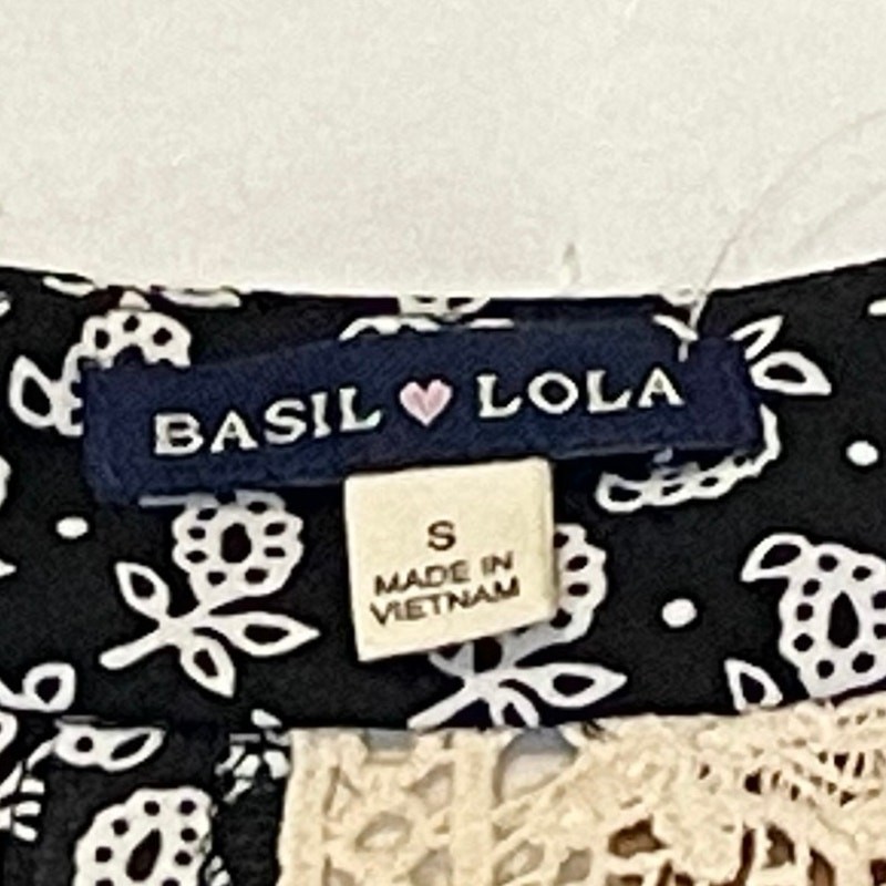 Francescas’s Basil & Lola Floral Sleeveless Mini Dress Women’s S Black Cream NWT