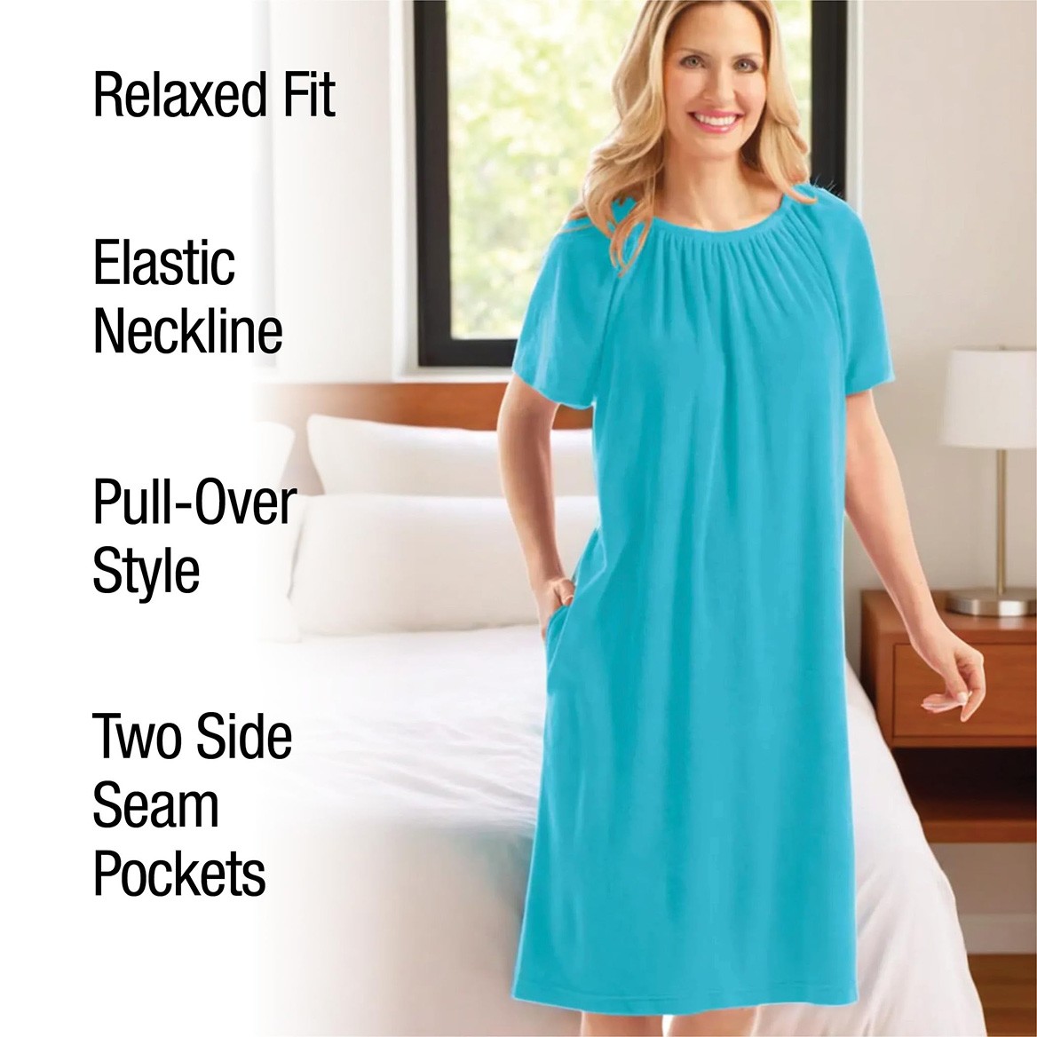 Terry Dress, Blue, 2XL