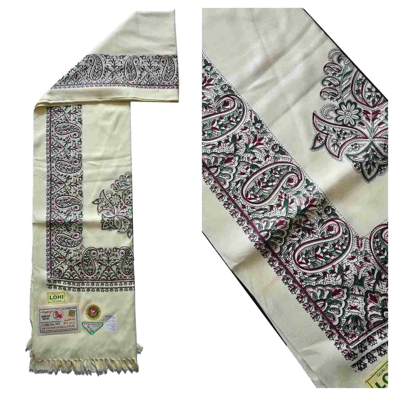 Premium Quality Yemeni Kashmiri Embroidered Shawl Parna Chadar 80″x 42″