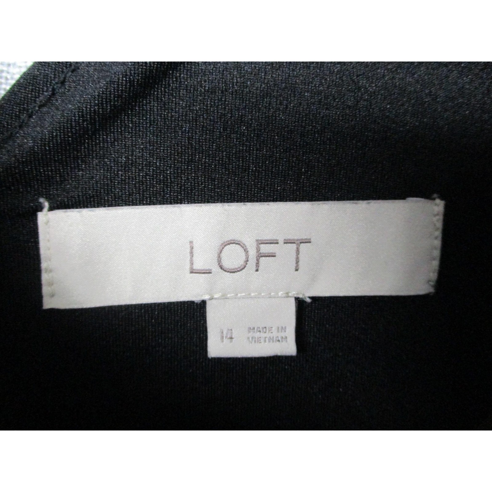 LOFT Dark Grey Black Leopard Print Modern Chic Trendy A Line Mini Dress Size 14