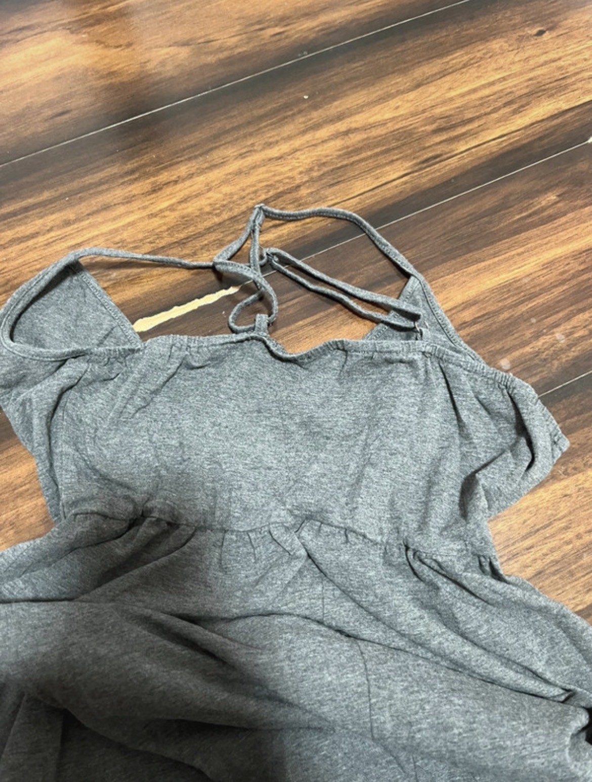 Medium long side slit adjustable strap grey wrap summer dress 406