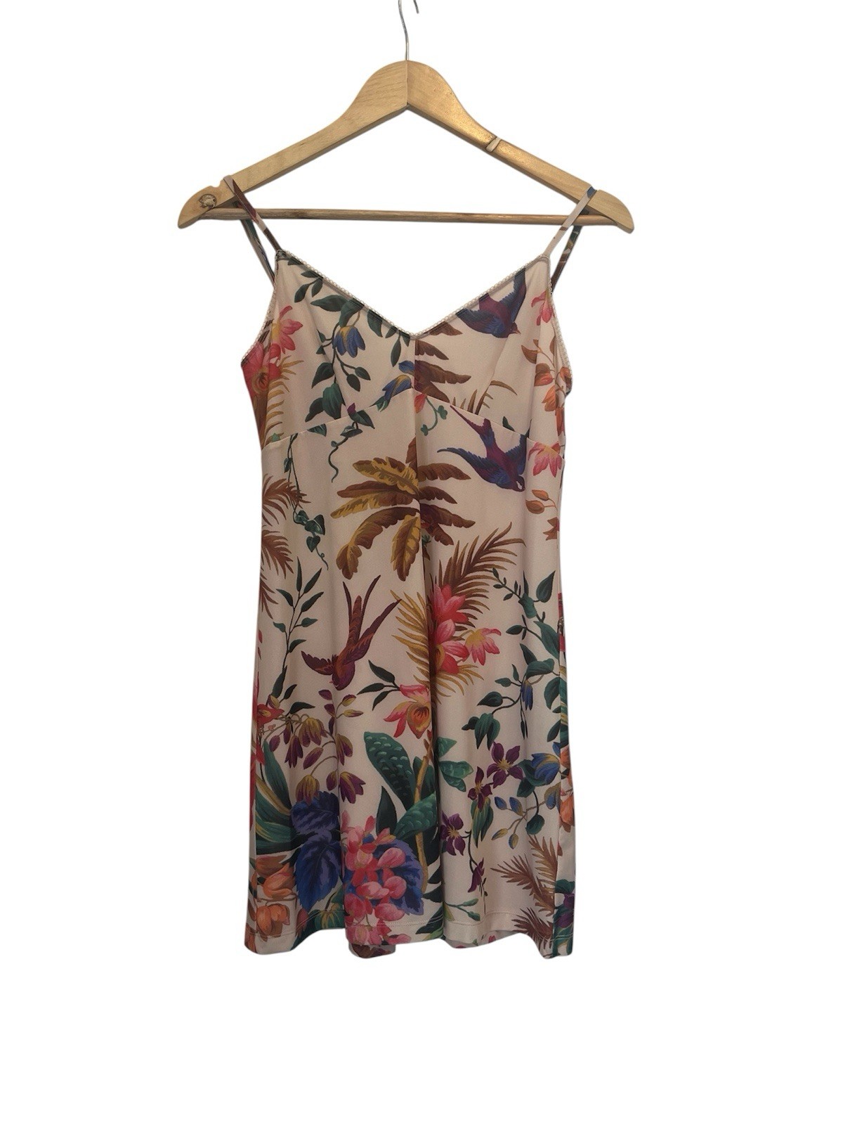 Zimmermann Tropicana Lantern Mini Spliced Dress Size 1 AU 10 US 6 Silk Tropical