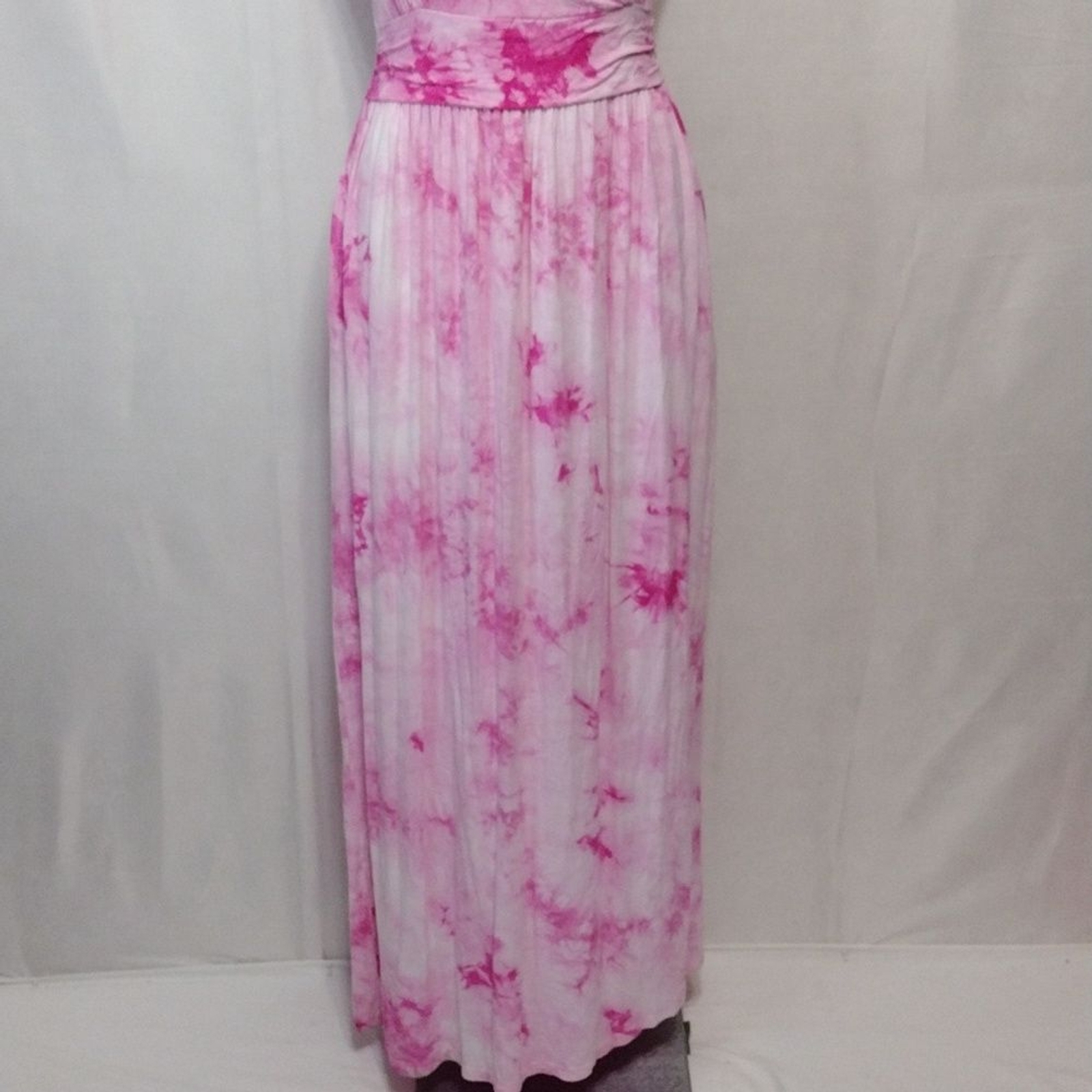 LILBETTER Pink Tie Dye Sleeveless Maxi Dress Beachwear Vacation Resort Medium