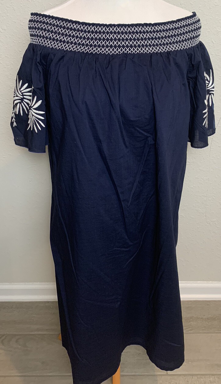 NEW Women’s Isabel Maternity by Ingrid & Isabel Off the shoulder Navy Dress XS