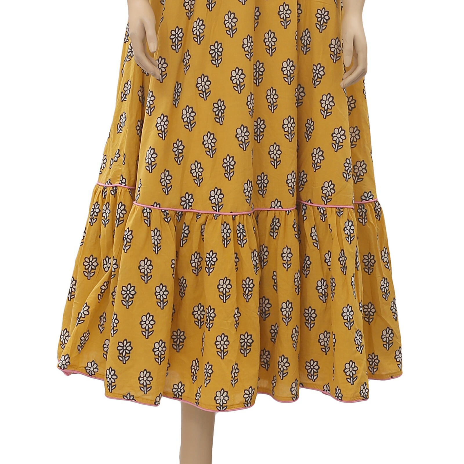 Rhode Resort Frida Printed Midi Dress Floral Off The Shoulder Vacation M 231156