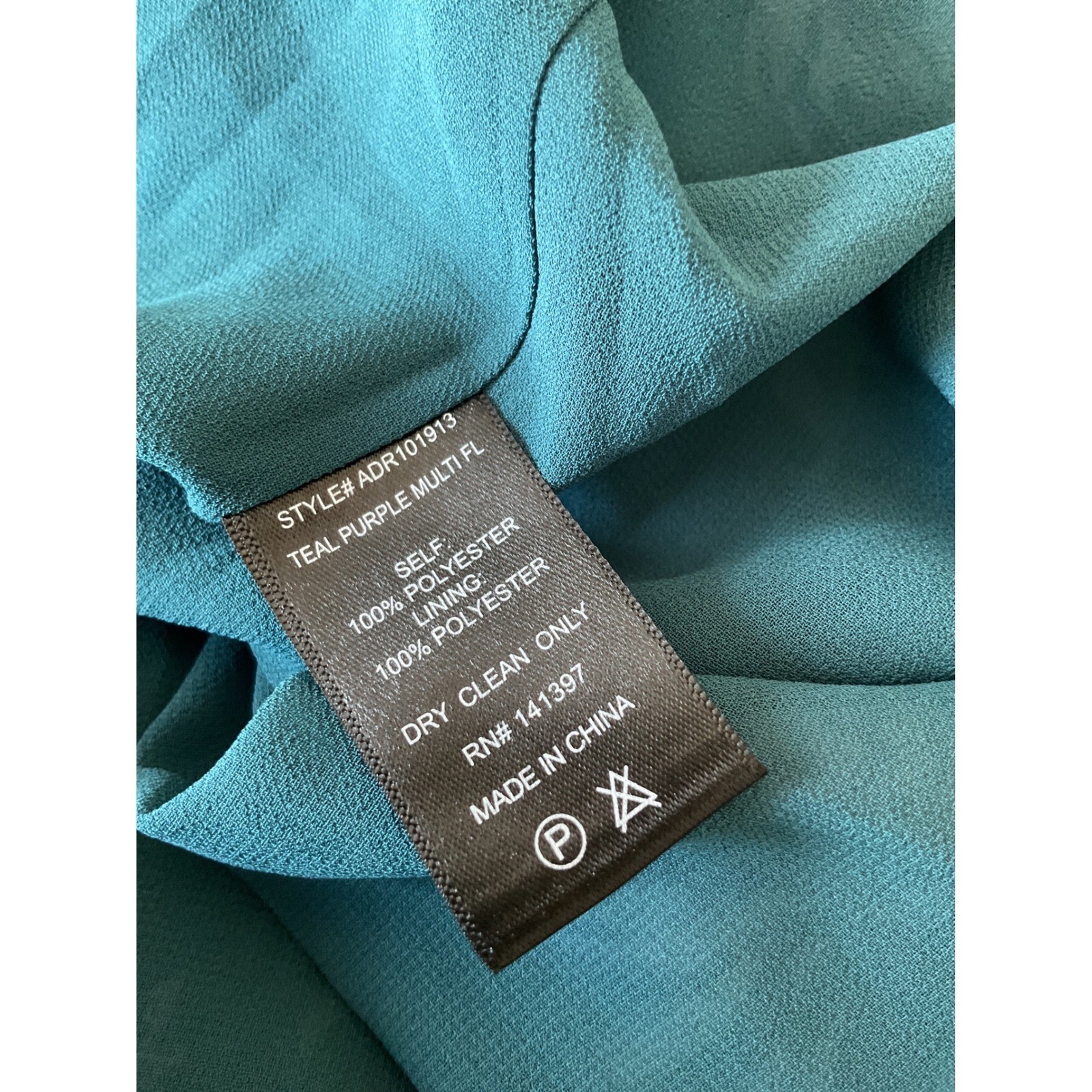 ASTR the Label Teal Floral Pleated Cutout Maxi Dress XL Sleeveless Slit Gown