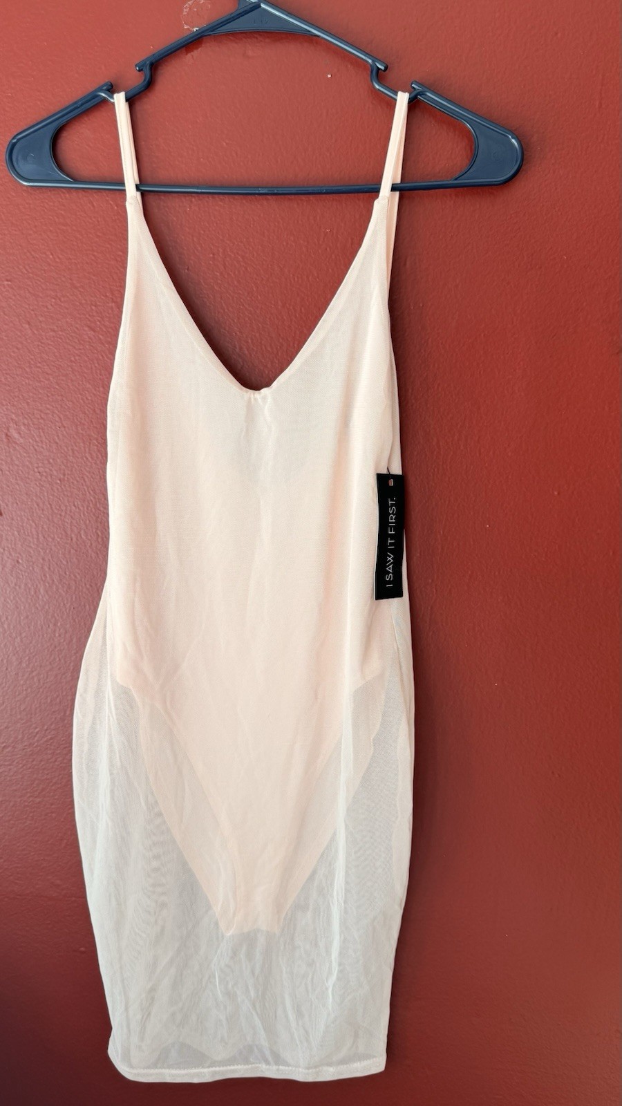 I Saw It First Nude Mesh Bodycon Mini Dress – BNWT – Women’s US 4 / UK 8