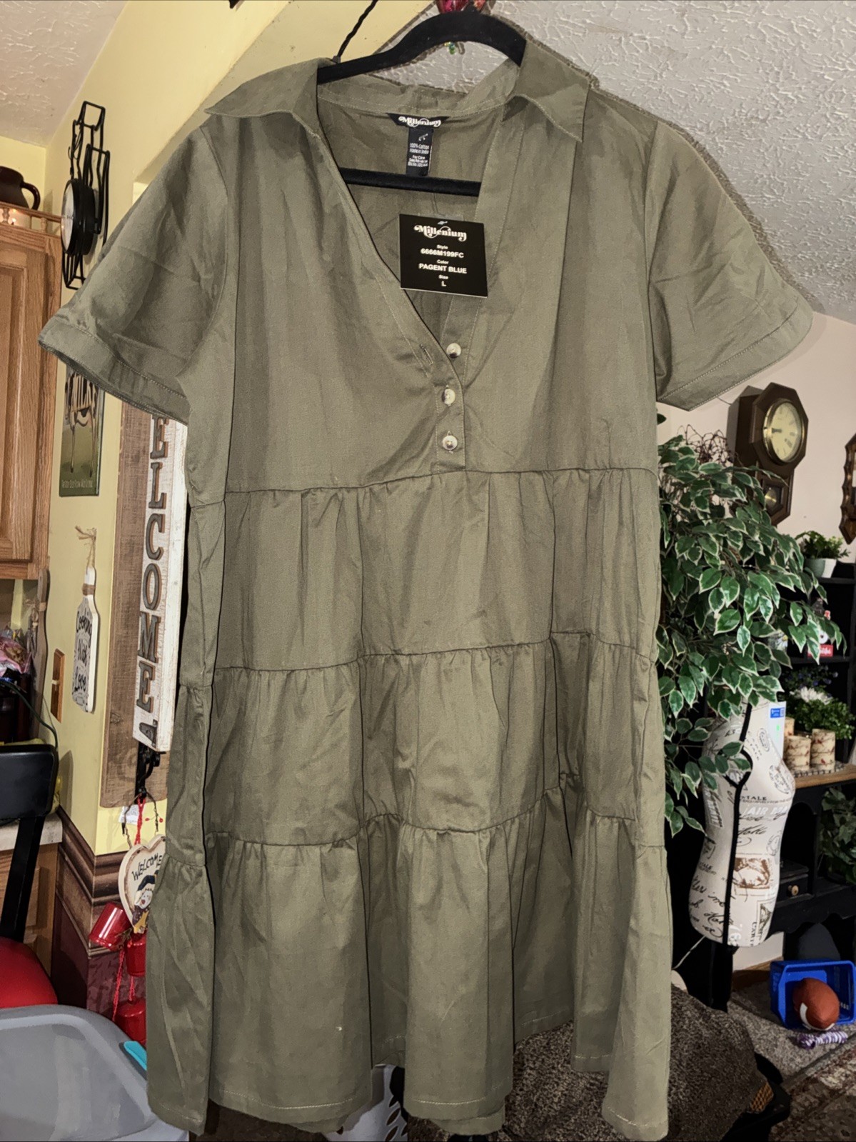Millennium Dress Green Size Large NWT