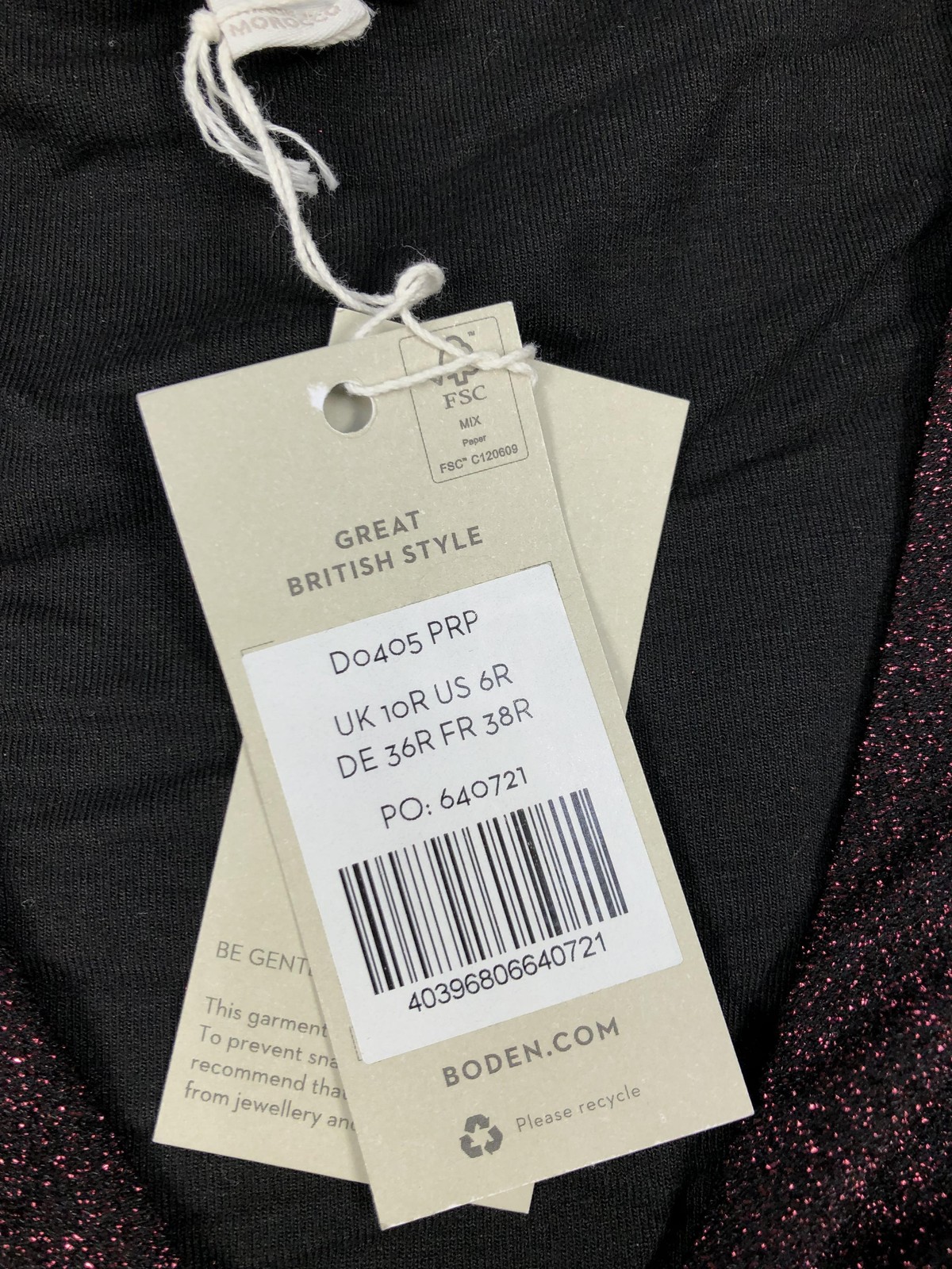 Boden Dress Womens 6 Purple V Neck Balloon Sleeve Glitter Fit Flare Maxi NWT