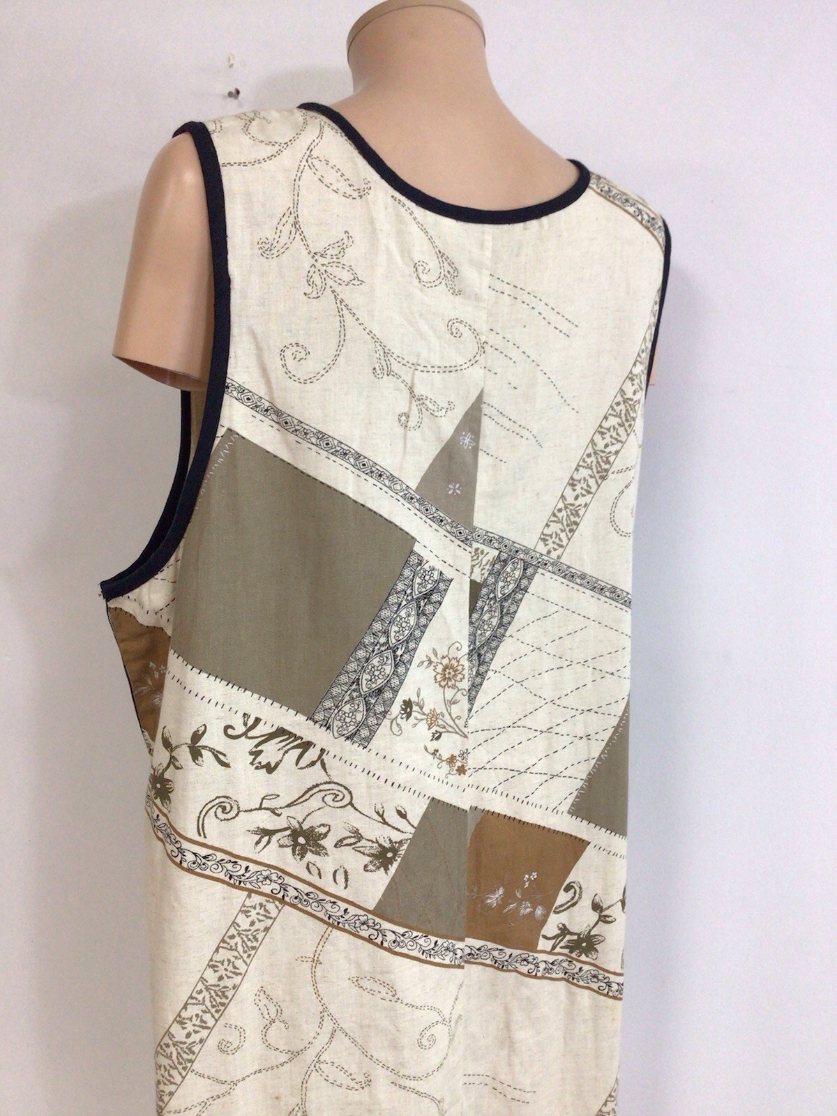 Fashion Bug Patchwork Maxi Dress Y2K Womens 20