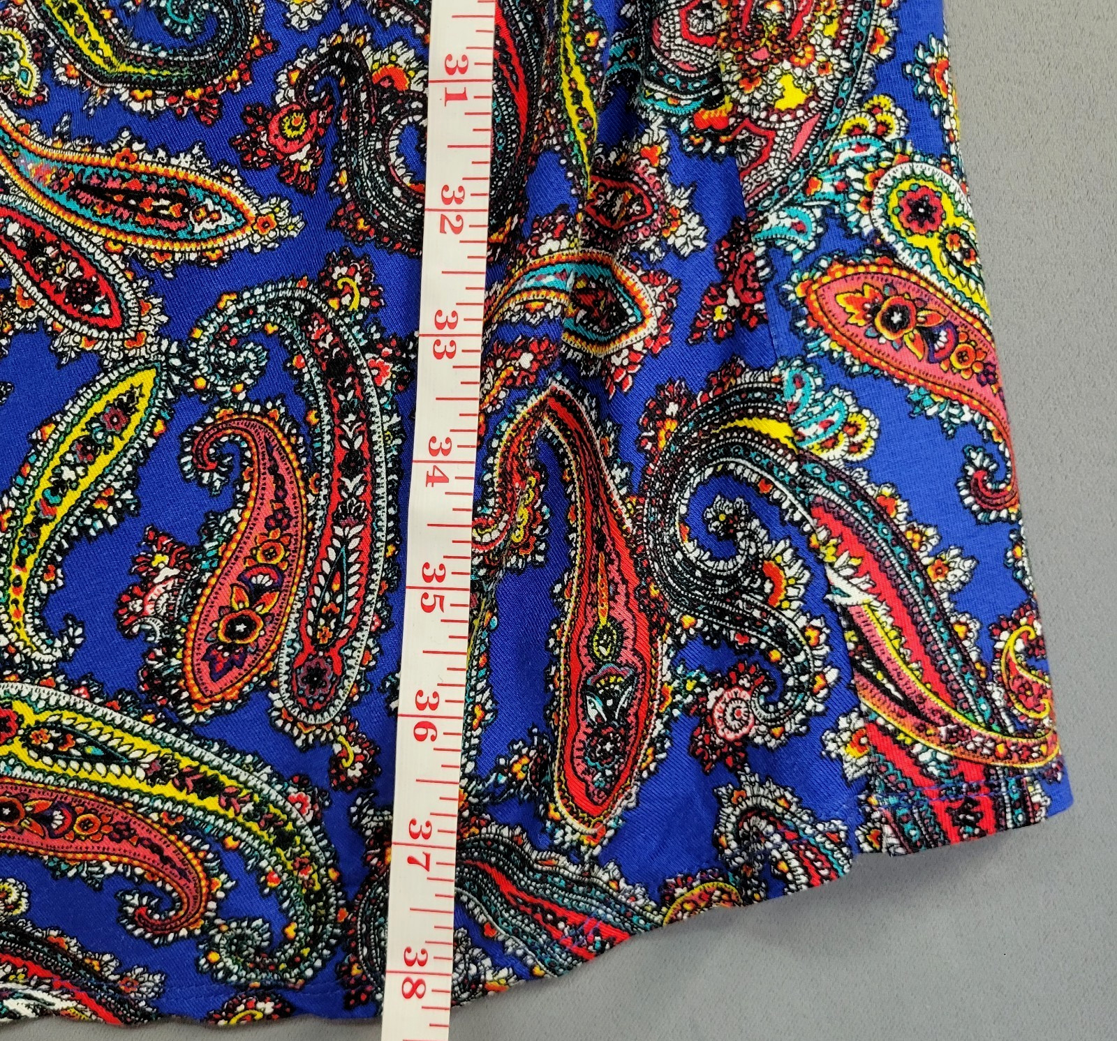 Sugar & Spliced Dress Womens S Blue Paisley Runch Sleeveless Bobo Chic Vibrant
