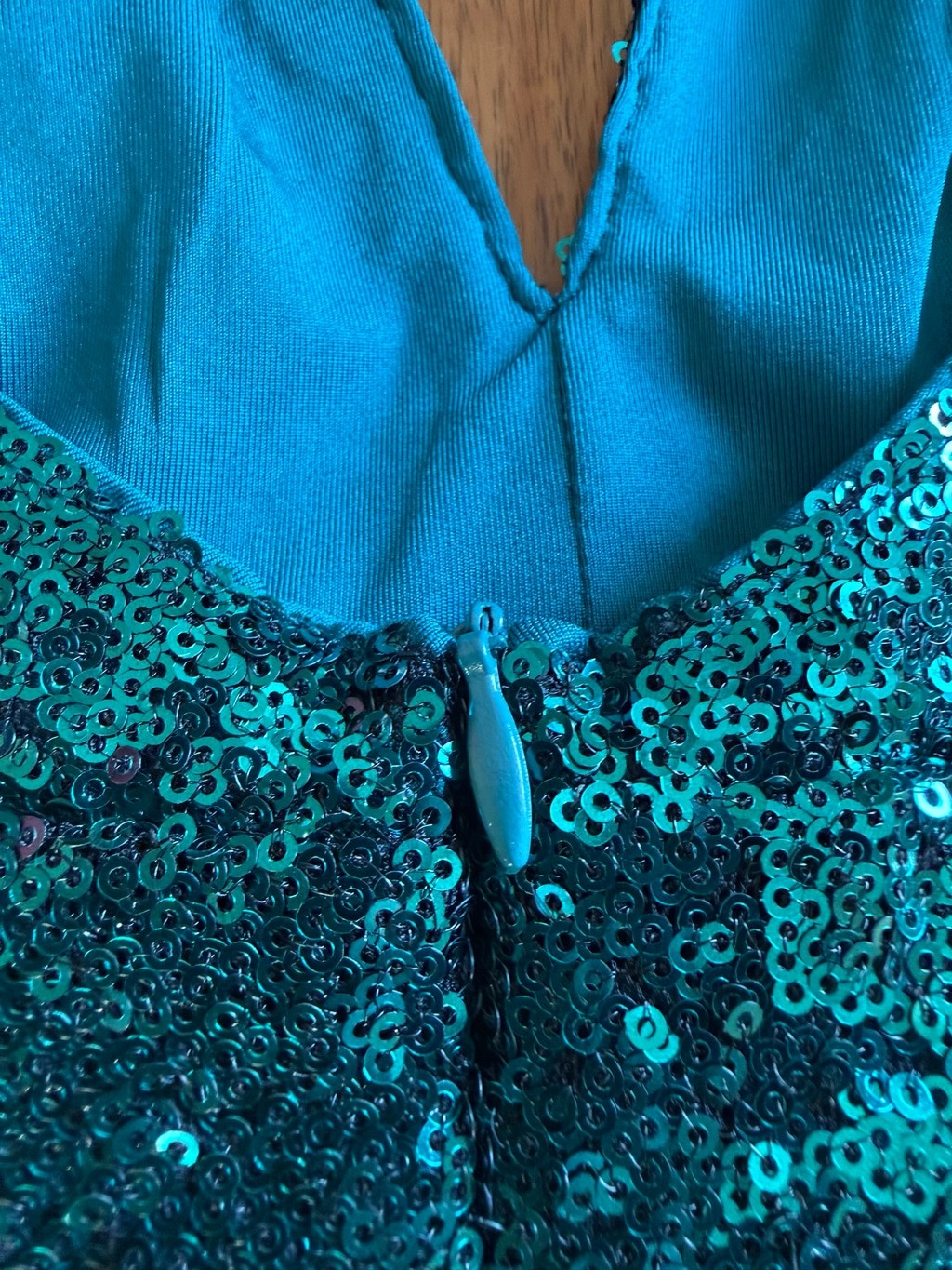 Hello Molly Teal Sequin Glitter Gypsy Mini Dress XS NWT