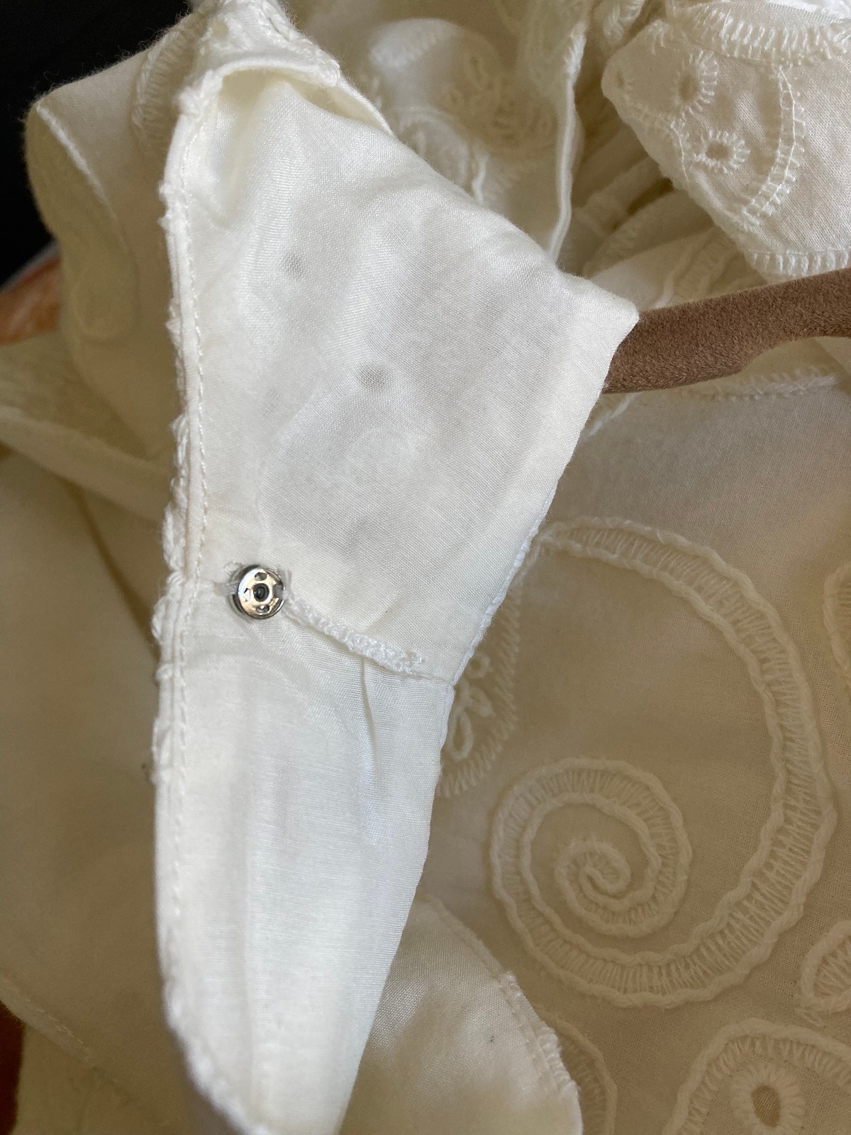 NWT Elie Tahari Fully EMBROIDERED Lined Cotton Fit & Flair Dress Sz 8 White $395