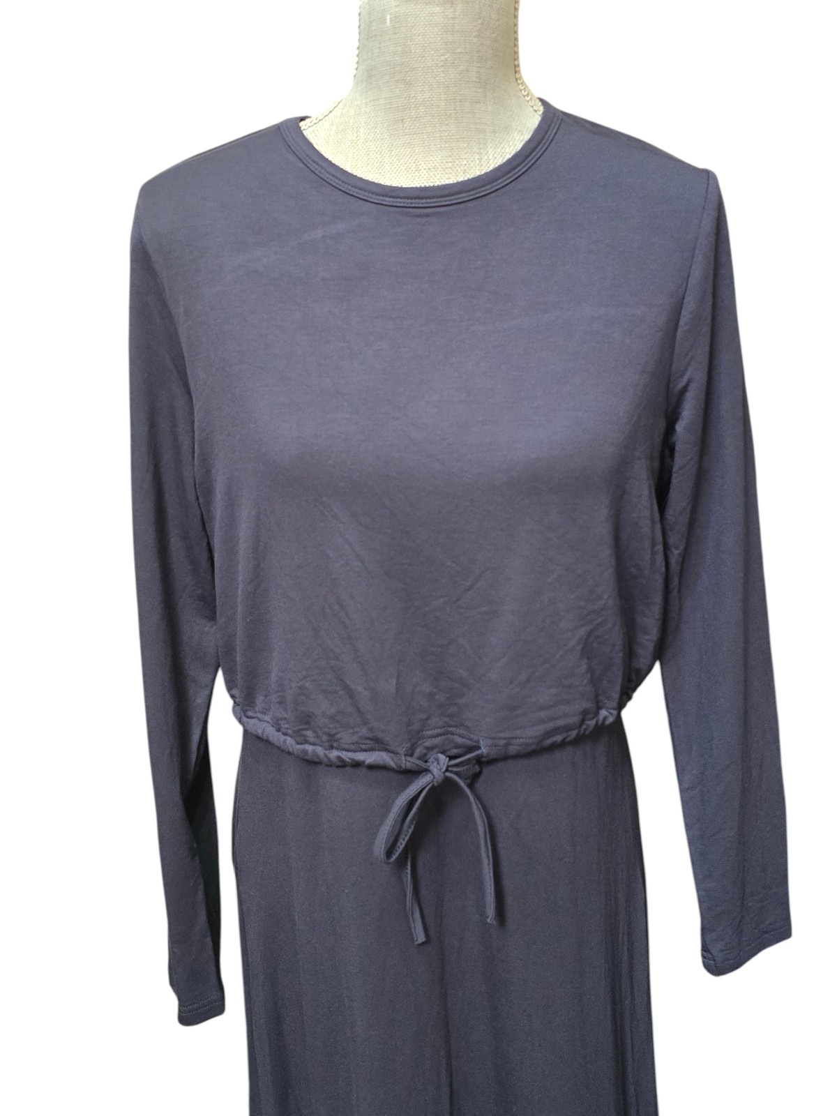 Link + Luxe Women’s Medium Navy Blue Long Sleeve Maxi Dress NWT