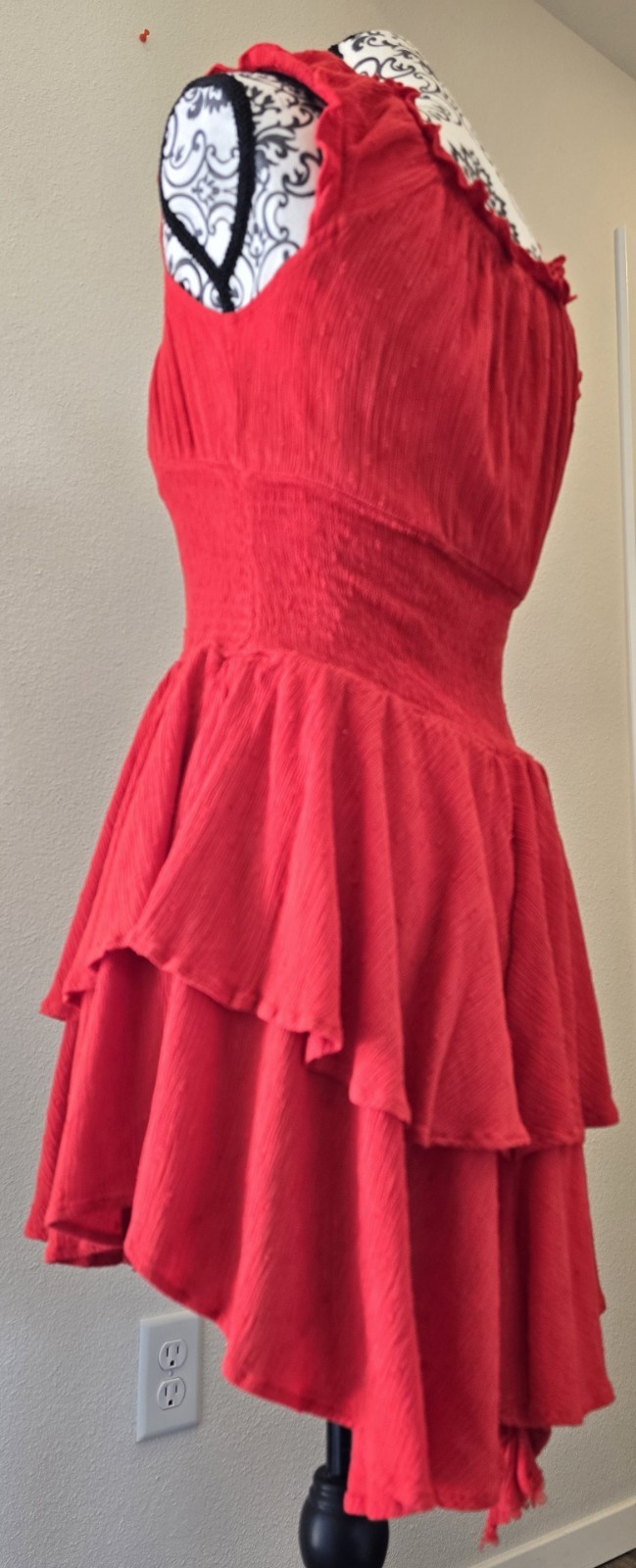 VTG Princess Polly Red Ruffeled Kensie Dress Minimalist Qoquette Festival Y2K 6