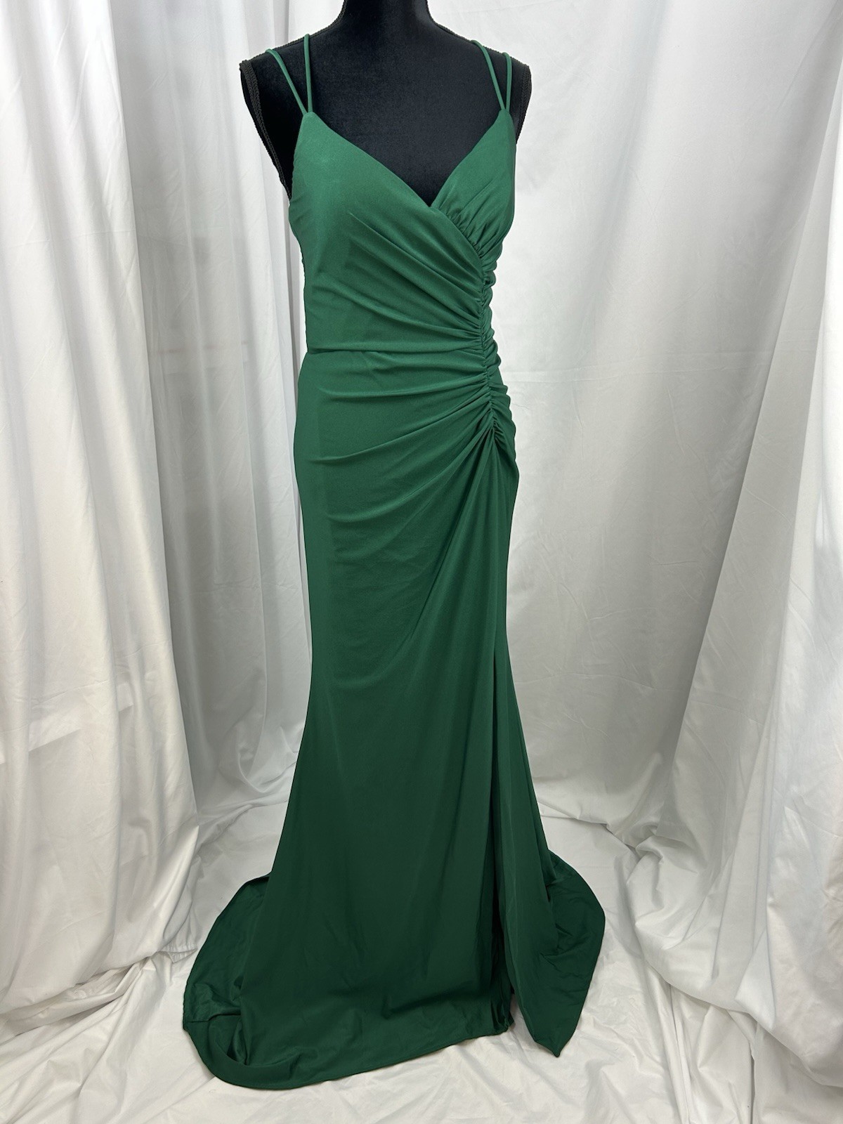 Dancing Queen Emerald Green Mermaid Prom Dress XL Ruched NWT Gown