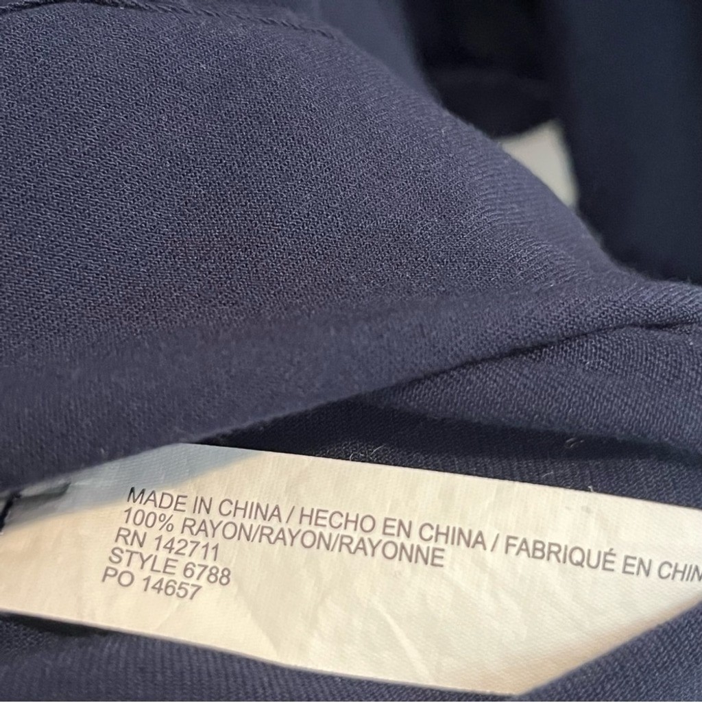 Eloquii Navy Blue Cold Shoulder Ruffle Detail Size 26
