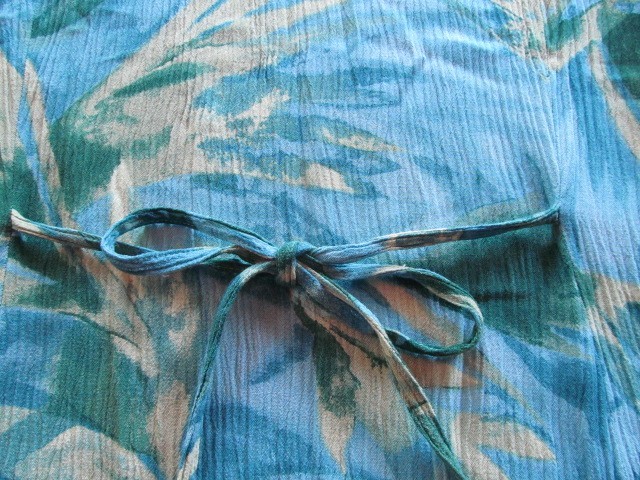 Vintage 90s Maxi Crinkle Dress Tie Back Fairy Grunge Garden Party Boho Size M