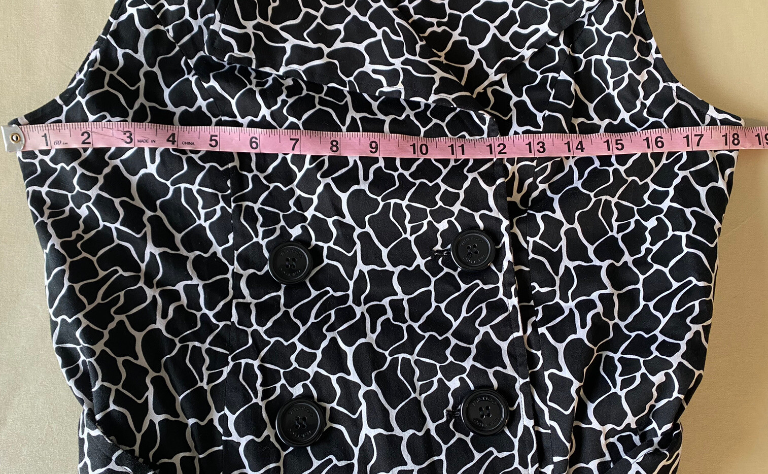 Vertigo Paris Black White Button Casual Collared Dress Size Medium