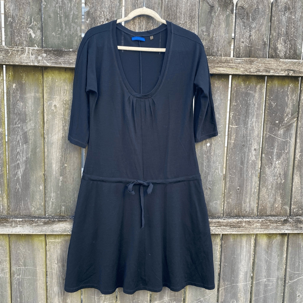 Martin + OSA Black Merino Wool Casual Dress | S