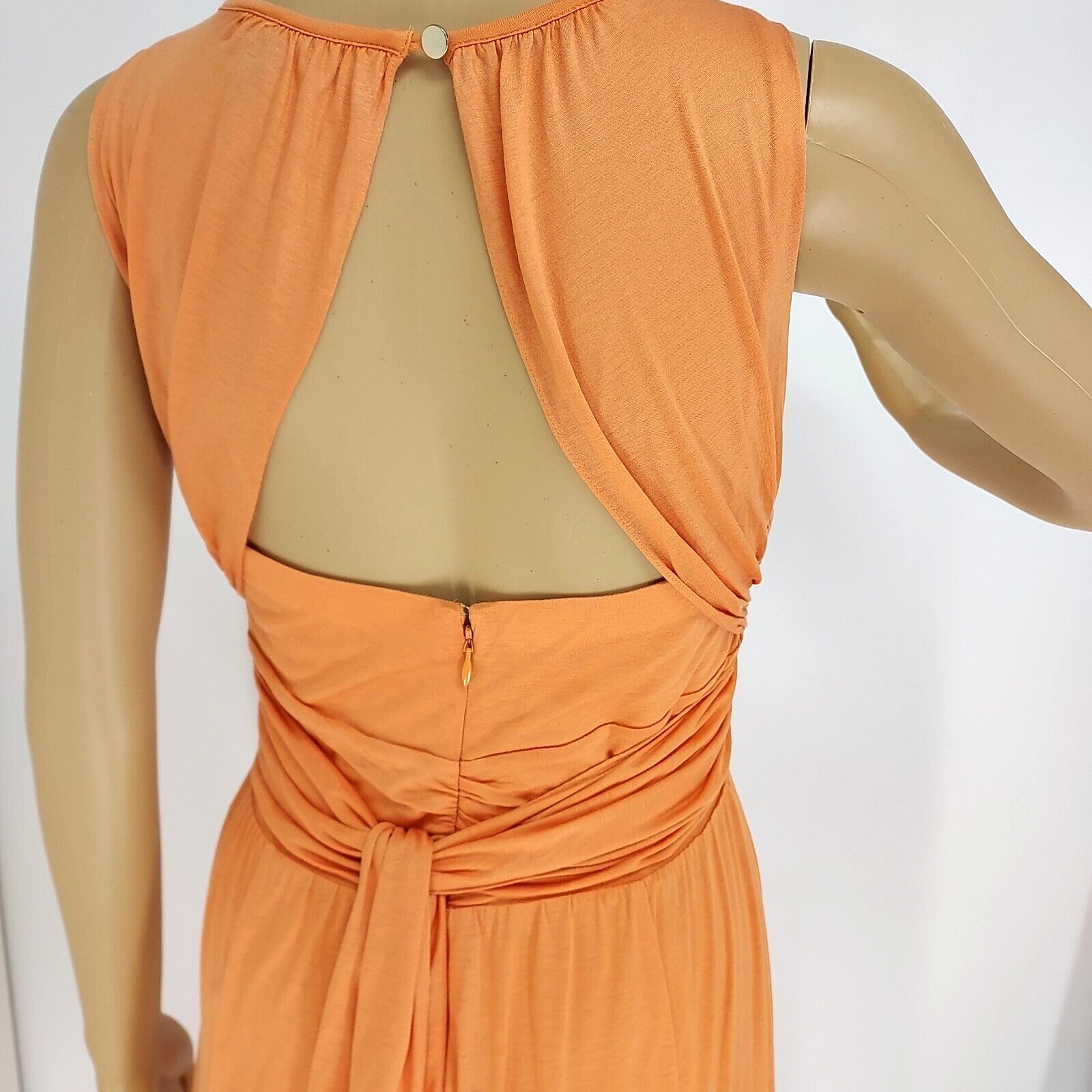 ANN TAYLOR ORANGE OPEN BACK SUMMER CAREER CASUAL DRESS SIZE: 6P