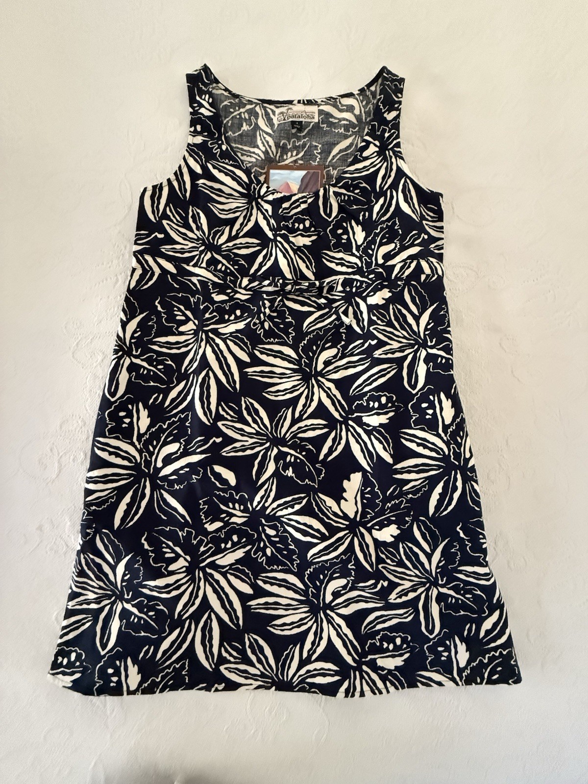 Patagonia Pataloha Womens 4 Dress Limited Edition Tropical Hawaiian Print Navy