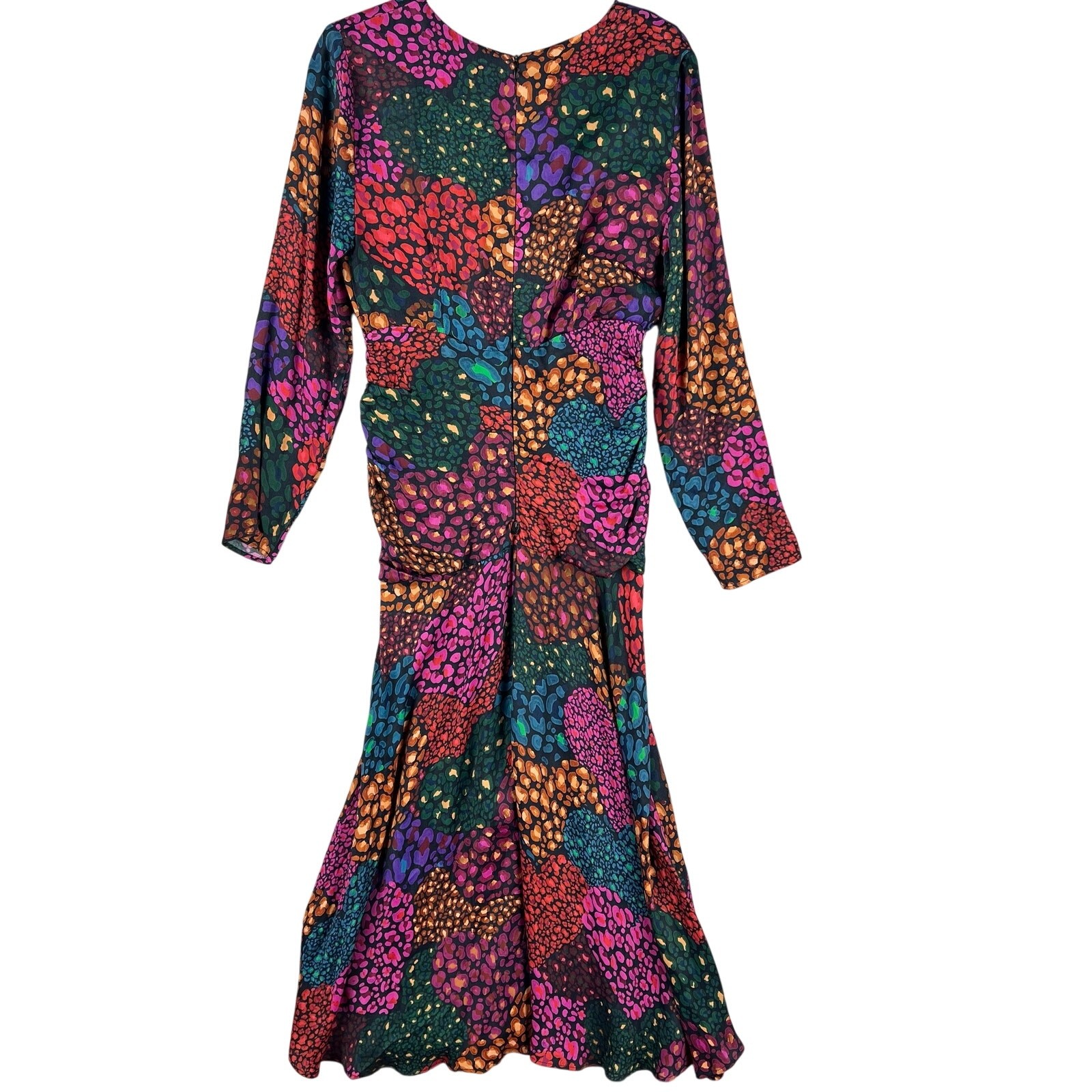 Farm Rio WMNS Rainbow Hearts Lenzing Ecovero Viscose Midi Dress SZ M Multi Color
