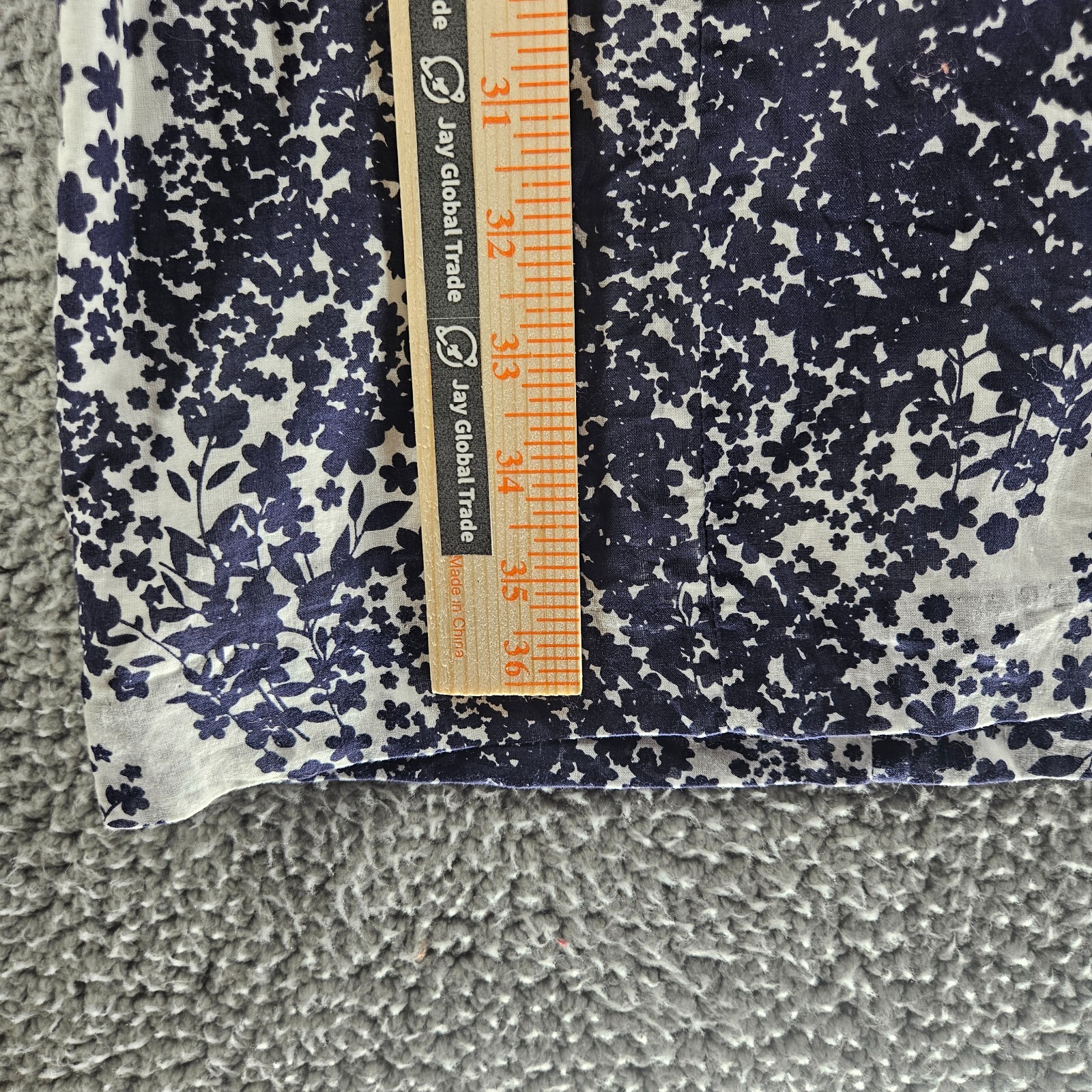 Blu Sage Dress Size 16 Side Zip Floral Print Lined Navy Blue White – 16