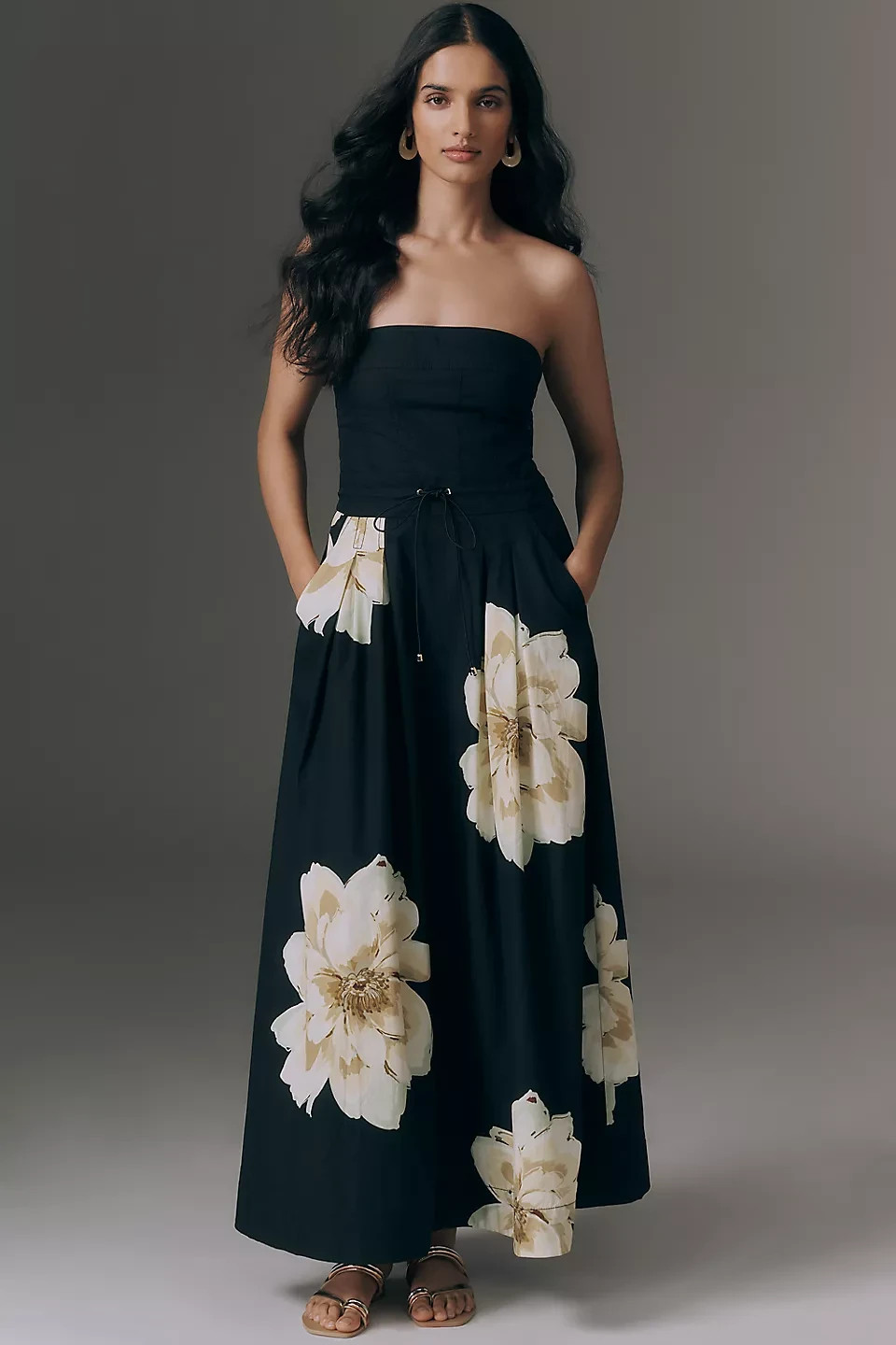 Anthropologie – Maeve Strapless Waisted Maxi Dress NWT #4130647160293