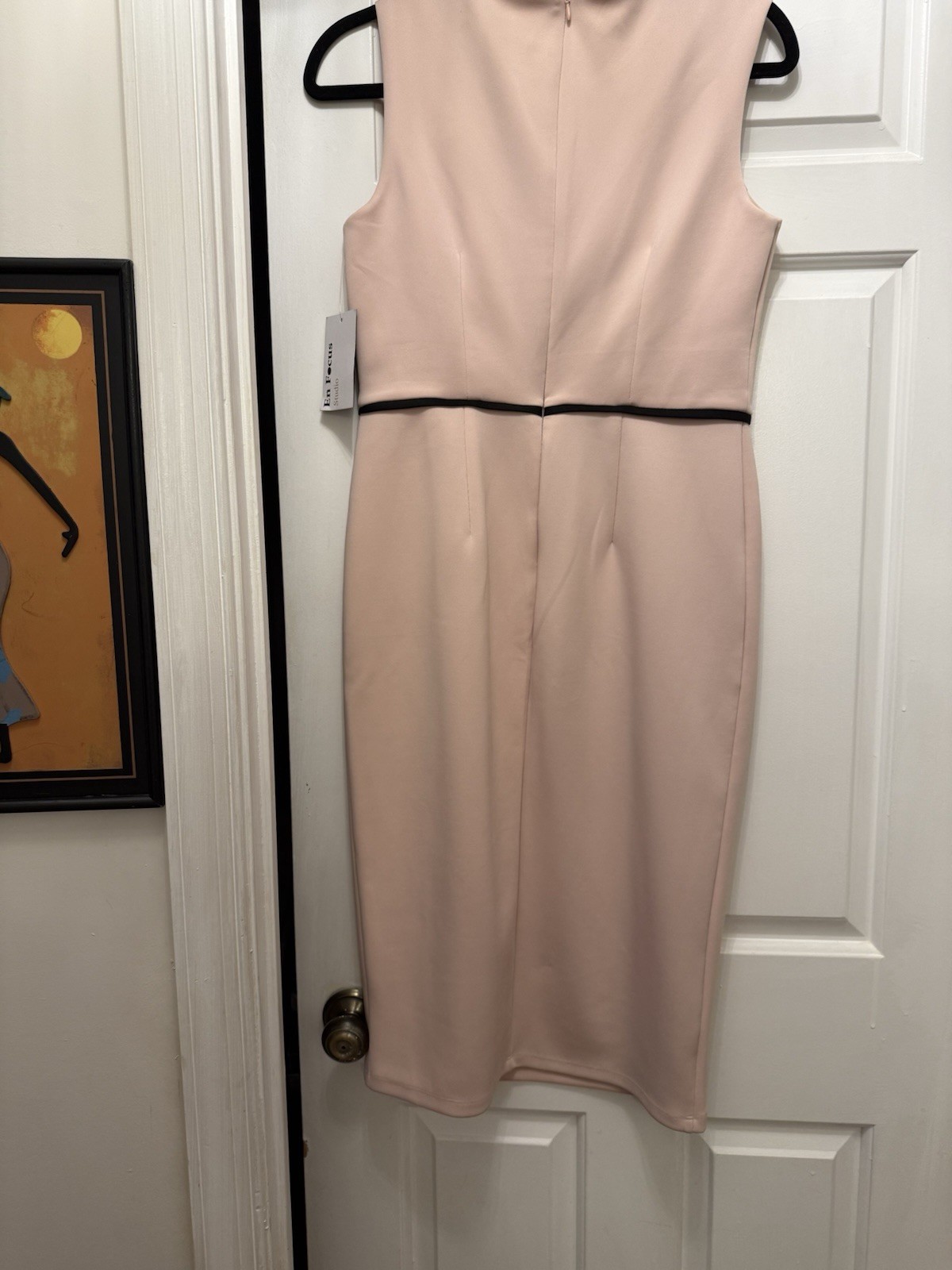 Designer Dress NWT Sz 6 Side Buttons Round Neck Reduced