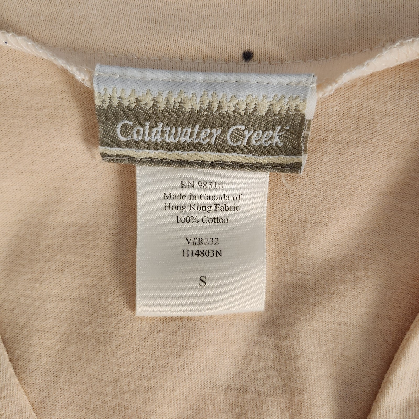 90s Coldwater Creek Pale Peach Maxi Shirt Dress Minimalist/Cleangirl/Classic S
