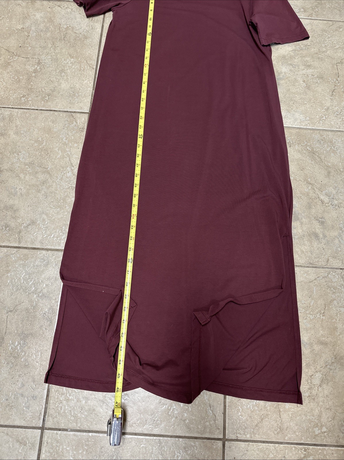 Mod Ref Burgundy Size Medium Maxi With Side Slits A118
