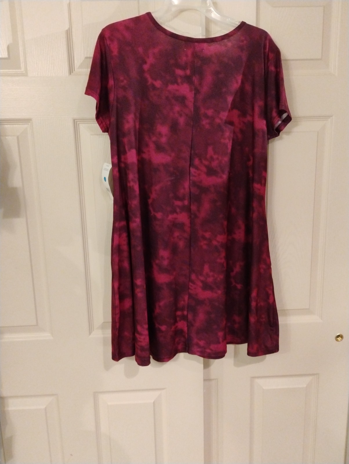 Ladies SS Swing Dress Tie Dye With Side Pockets Med