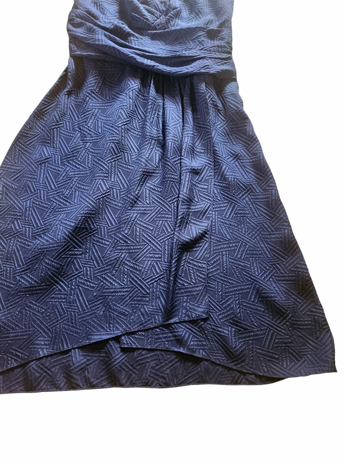 DIANE VON FURSTENBERG Saige Spaghetti Strap Silk Faux Wrap Dress Midnight Sz 8
