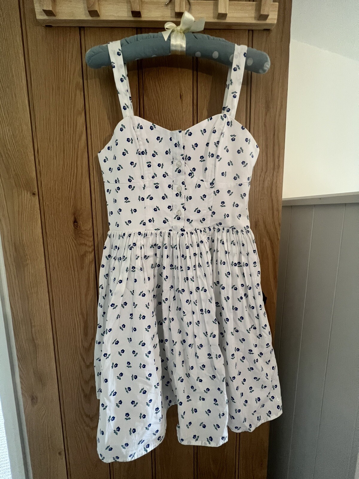 Jack Wills Aldgate White Floral Bodice Dress (Can Be Worn Strapless) Size 10