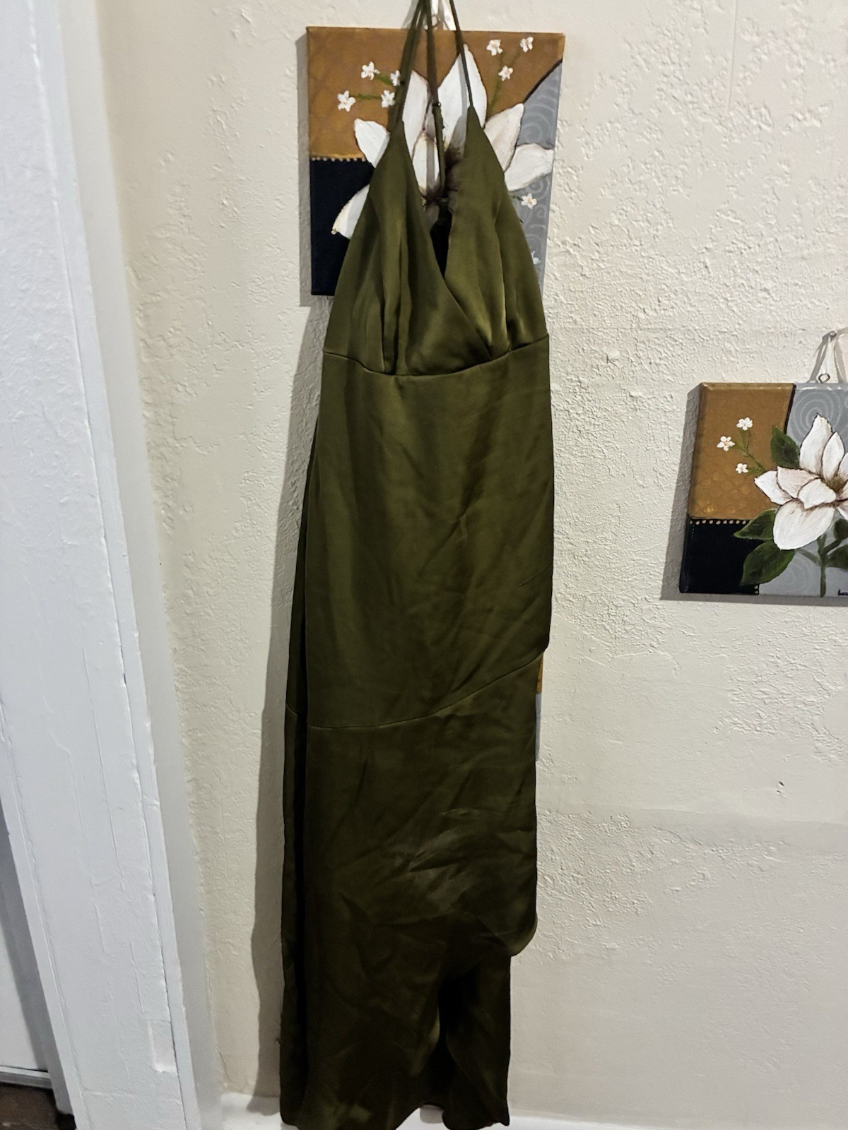 XXS Olive Green High Low Dress