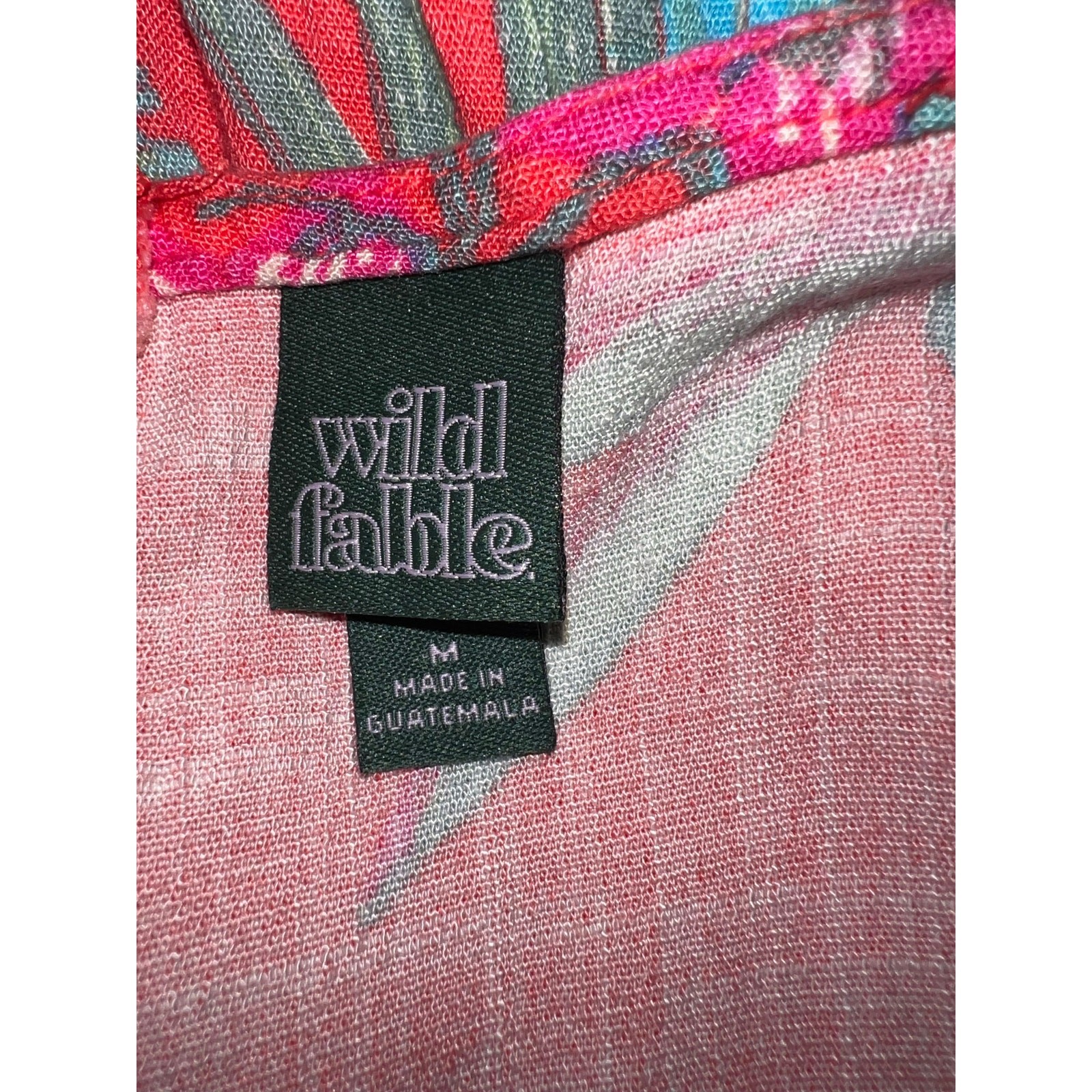 Wild Fable Womens Size M Gauzy Tropical Floral Sleeveless Square Neck Sundress