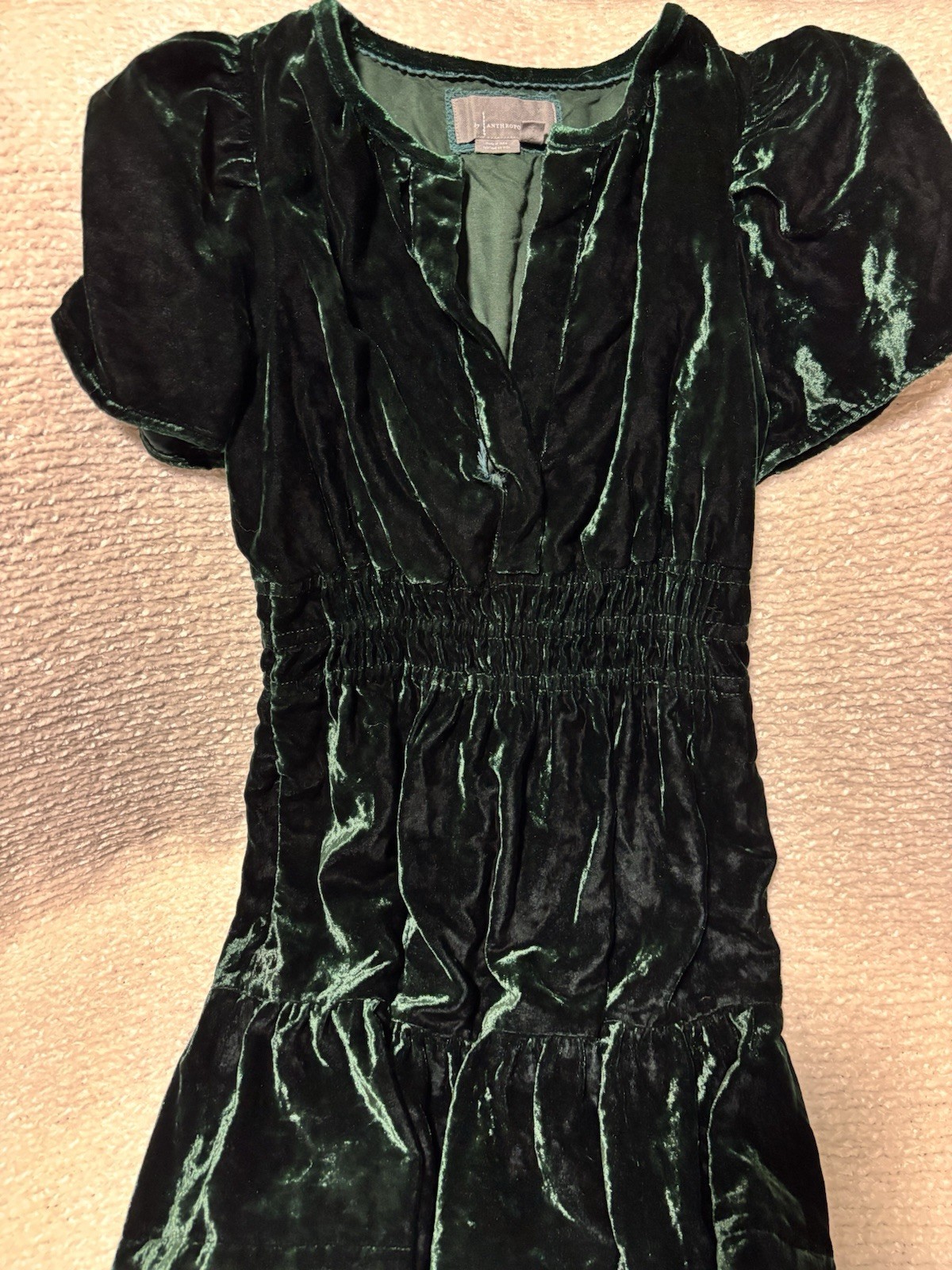 Anthropologie Velvet Somerset Mini Dress