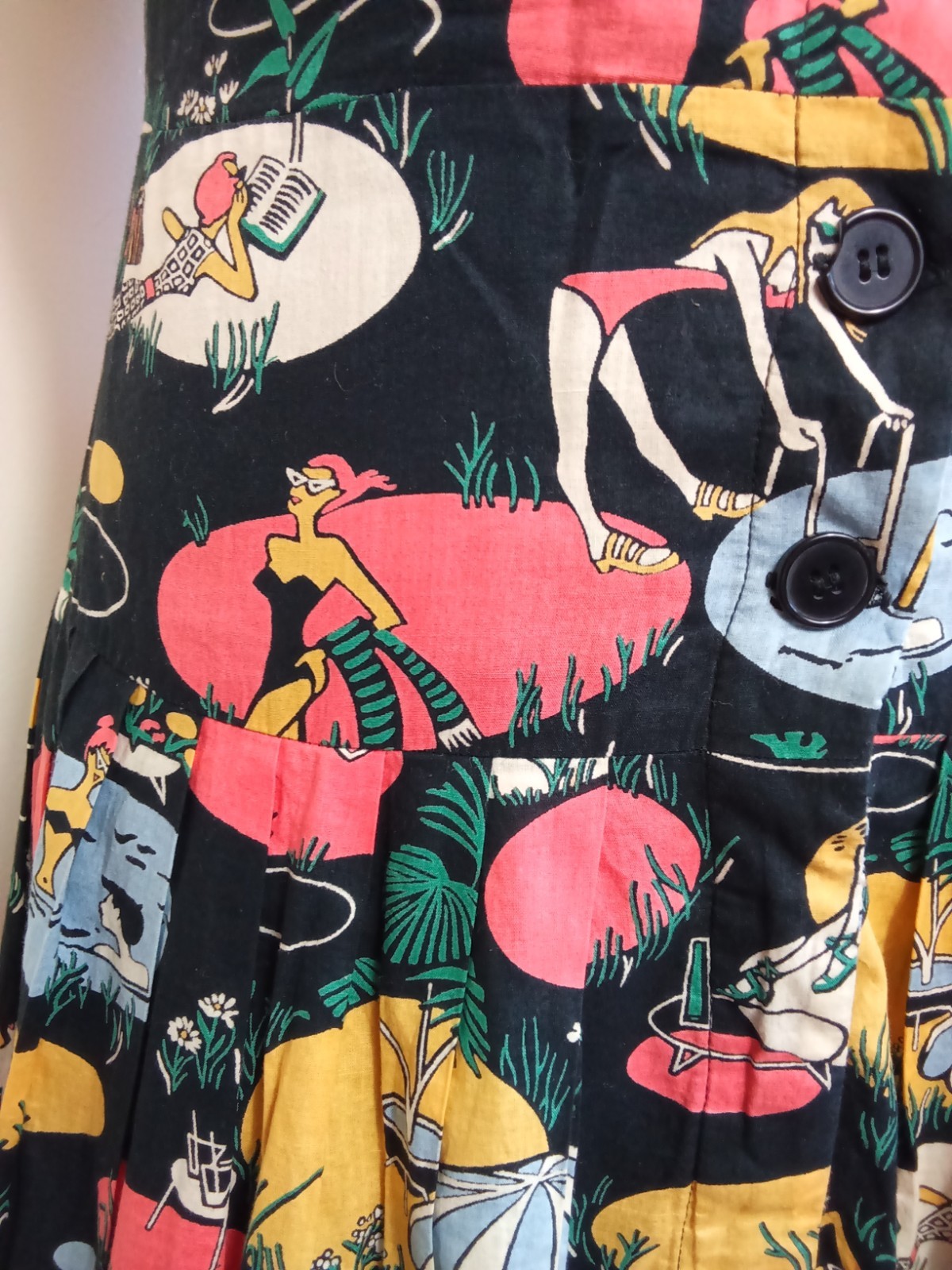 Emily and Fin Sundress Medium 12 Beach Lady Pool Print Summer Dress Pockets