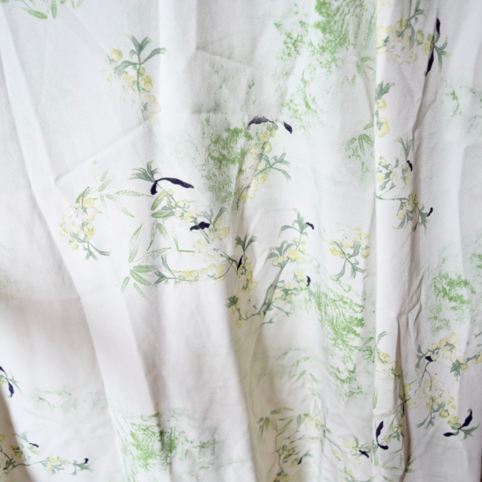 Green Flora Chiffon Qipao – Patchwork Faux Two Piece Dress
