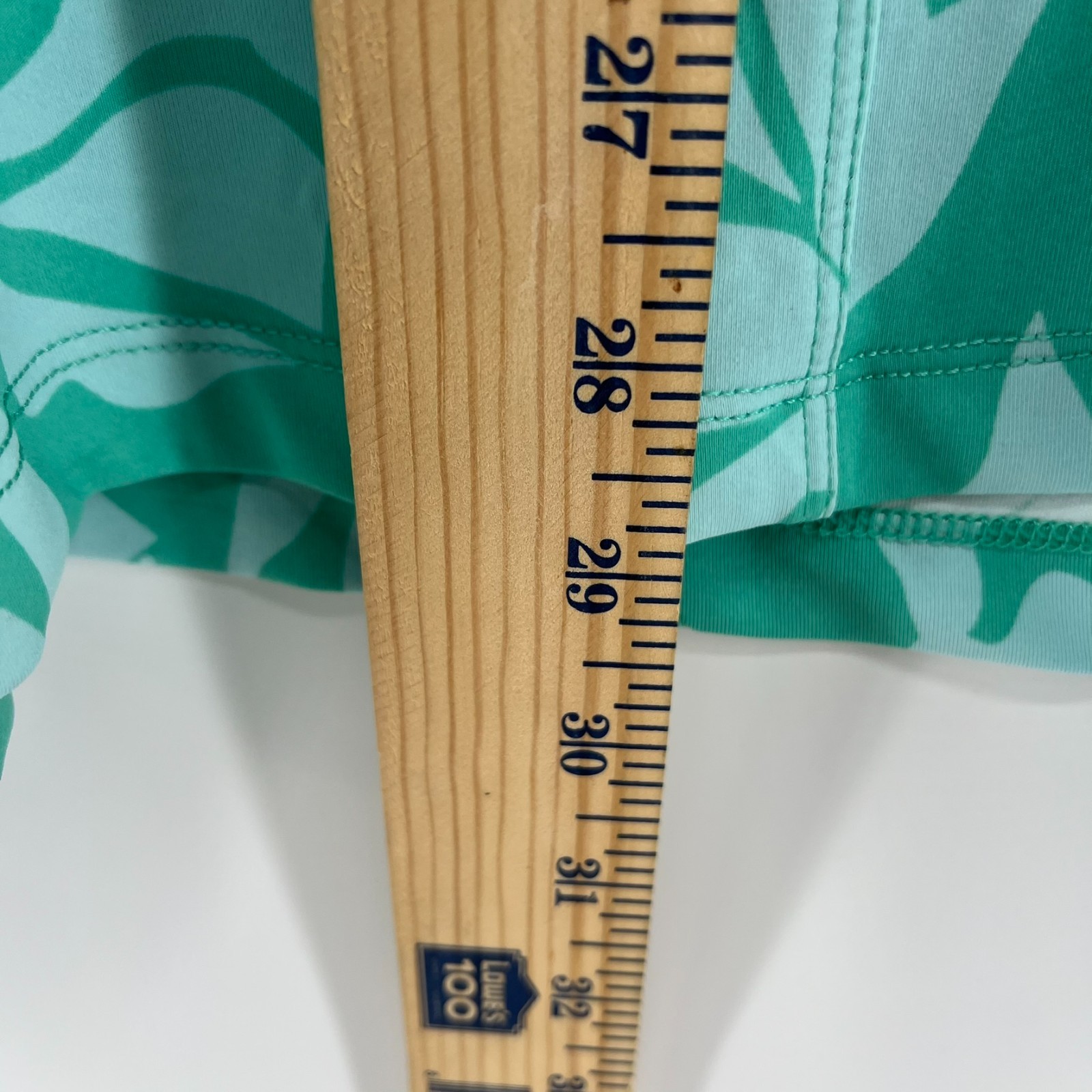 Columbia PFG Dress Medium Freezer III Teal Green Tropical Palm Leaf Fishing EUC!