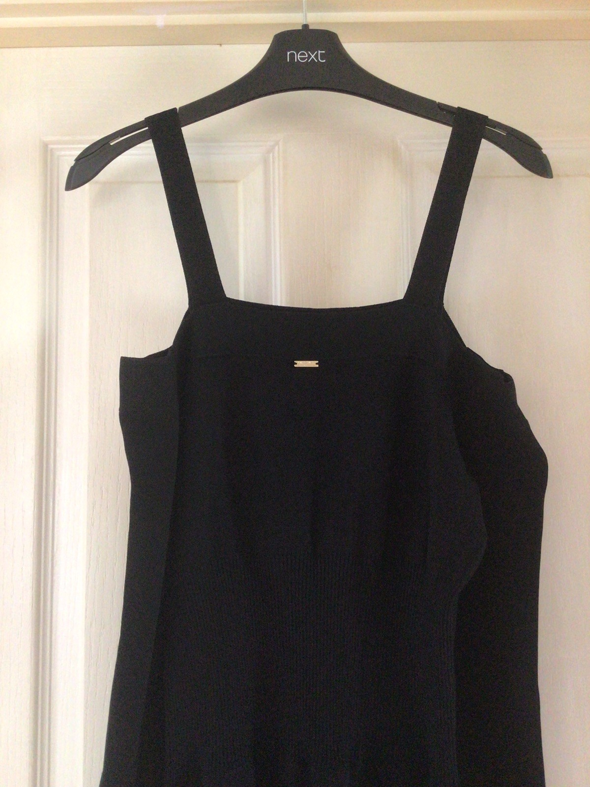 NEW Black long sleeve cold shoulder knee length Dress Size L By by MARCIANO