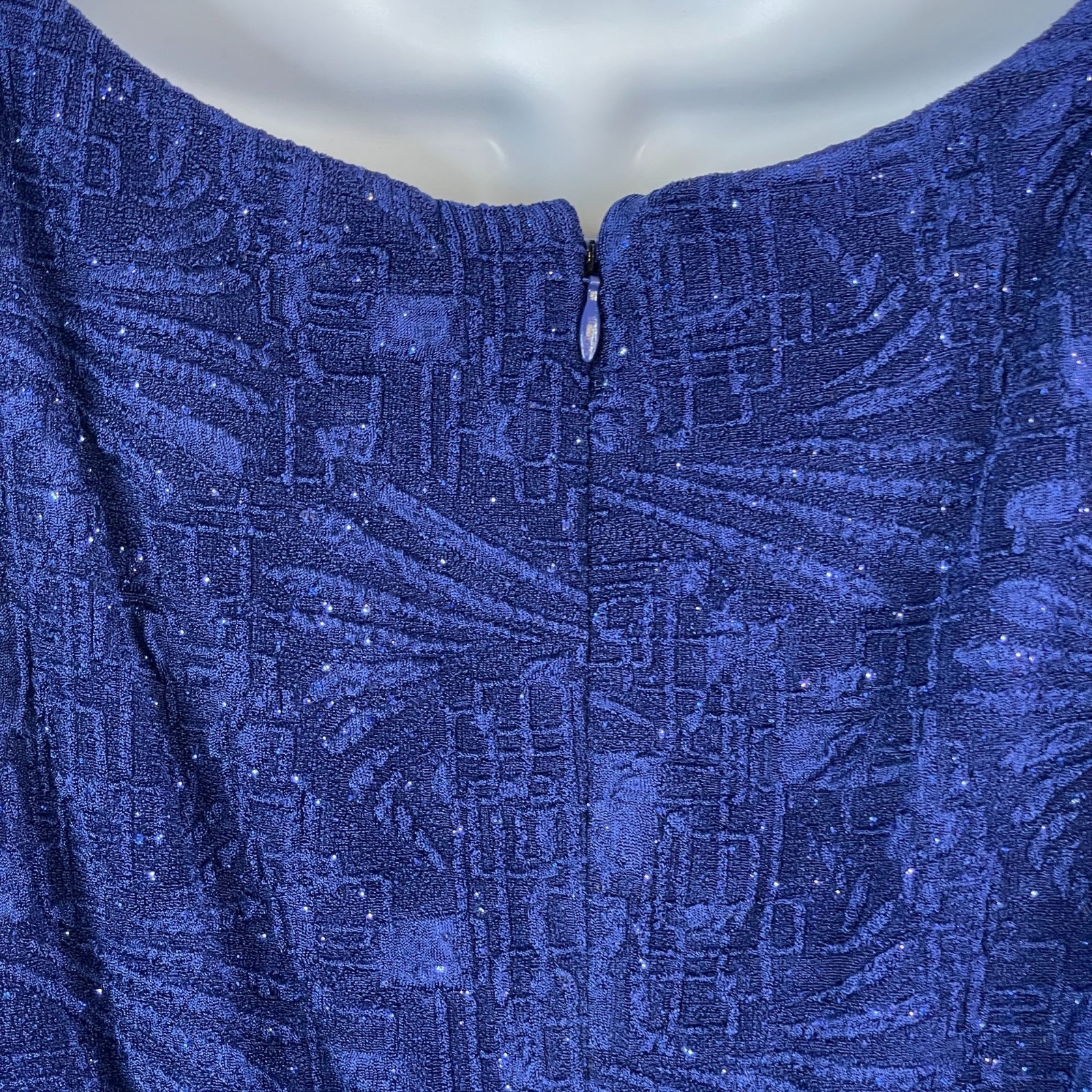 Alex Evenings Glitter Chiffon Gown 2 PC Dress NWT 10P Blue Jacket Special Event