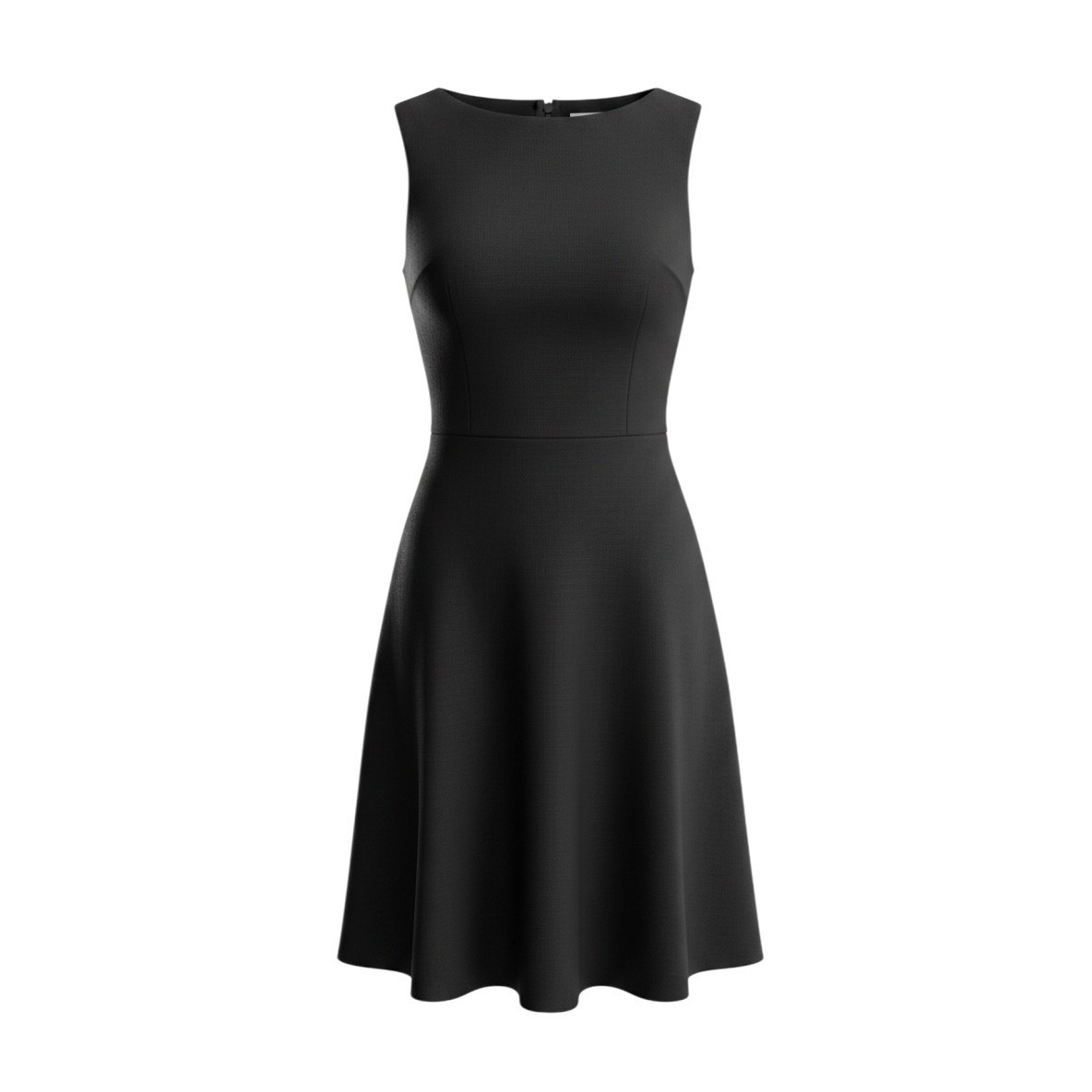 Calvin Klein Gray Fit & Flare Sleeveless Dress Size 6 Knee Length Career